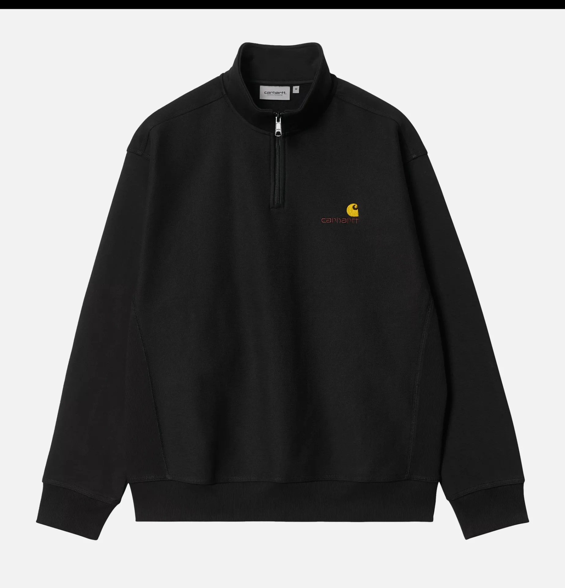 CARHARTT WIP American Scrip Half Zip Black