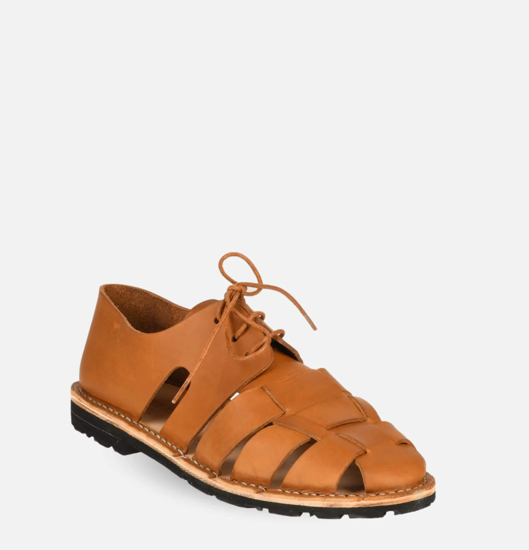 STEVE MONO Artisanal Sandal Shoe Tobacco