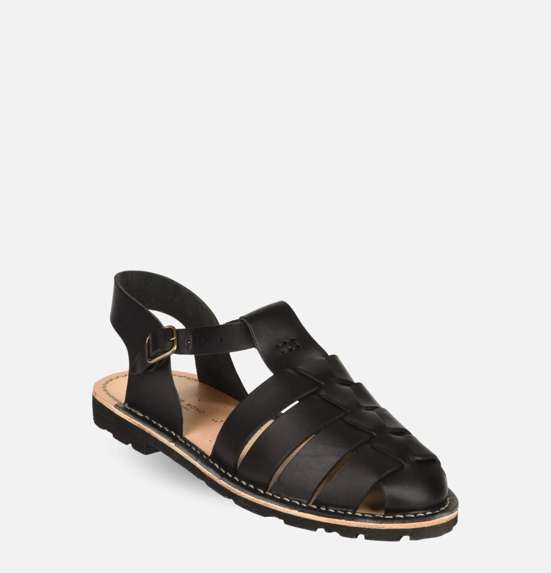 STEVE MONO Artisanal Sandal Shoes 09 Black