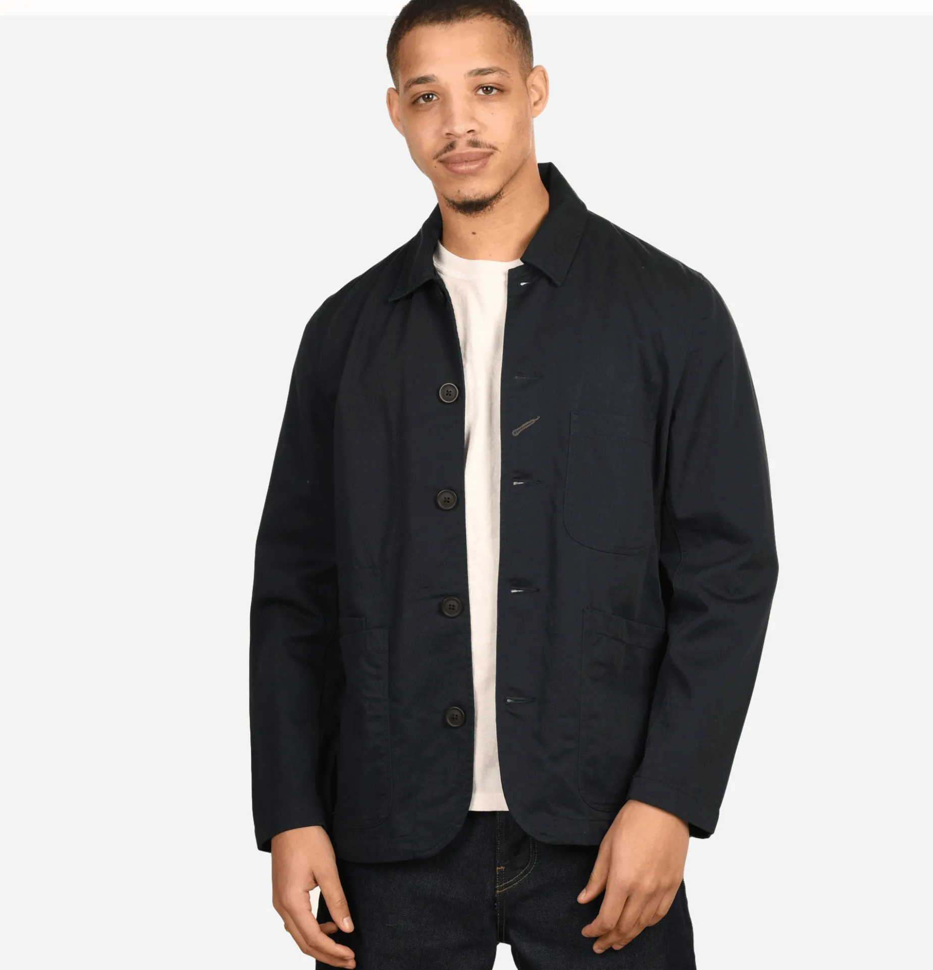 UNIVERSAL WORKS Bakers Jacket Twill Navy