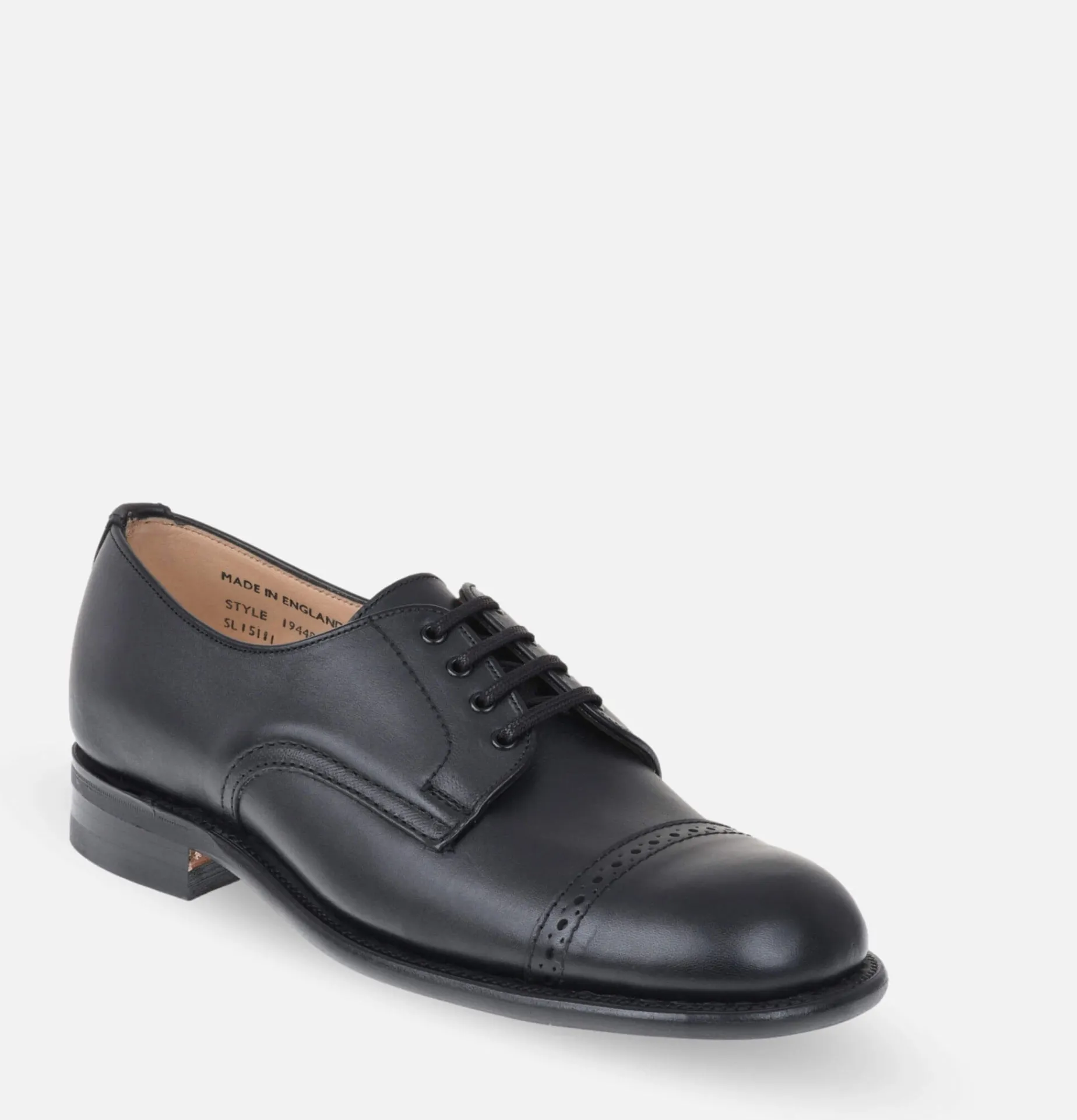 SANDERS B.G.S Punched Cap Derby Shoes