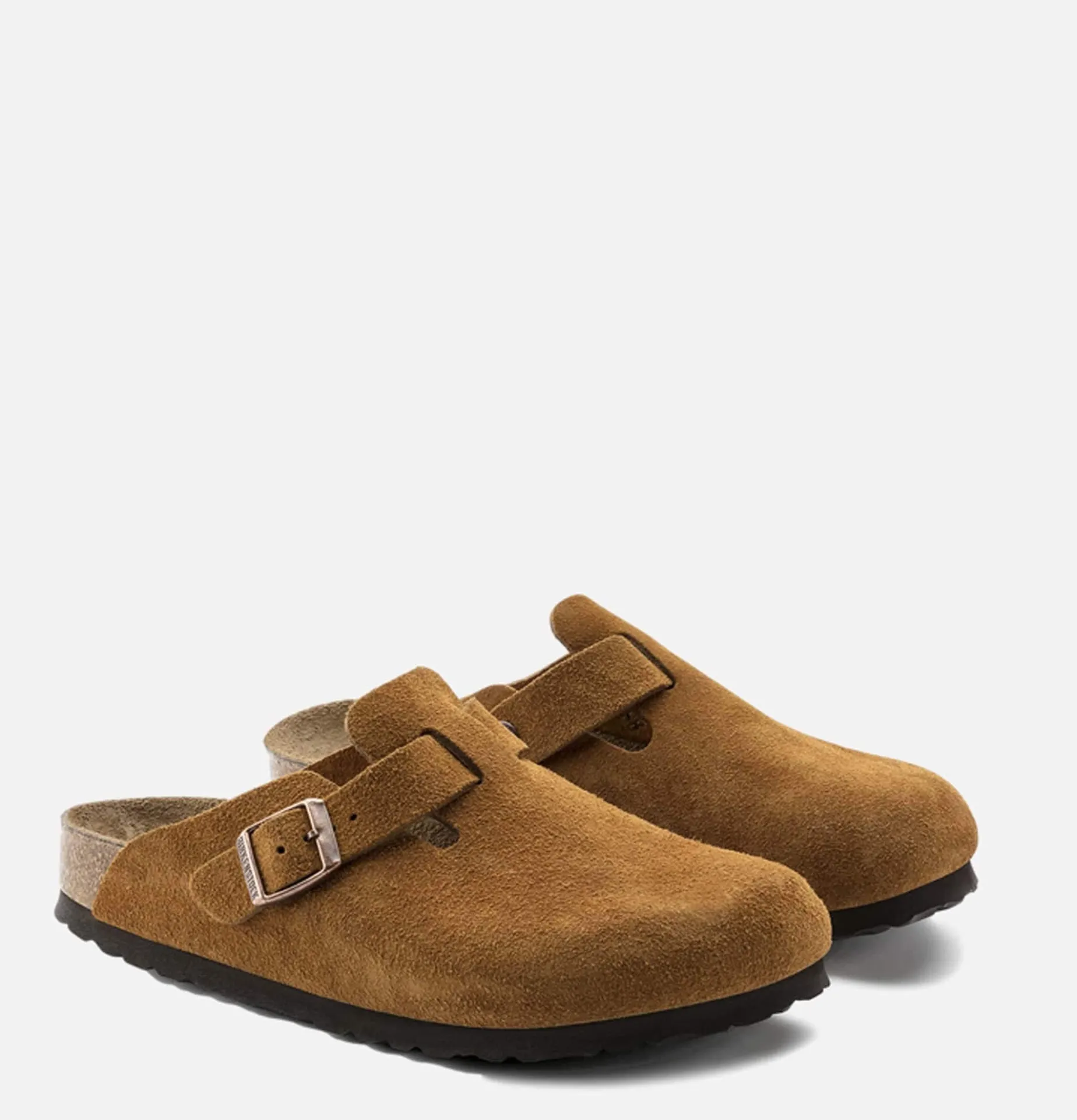 Women BIRKENSTOCK Boston Shoes Mink Suede Normal