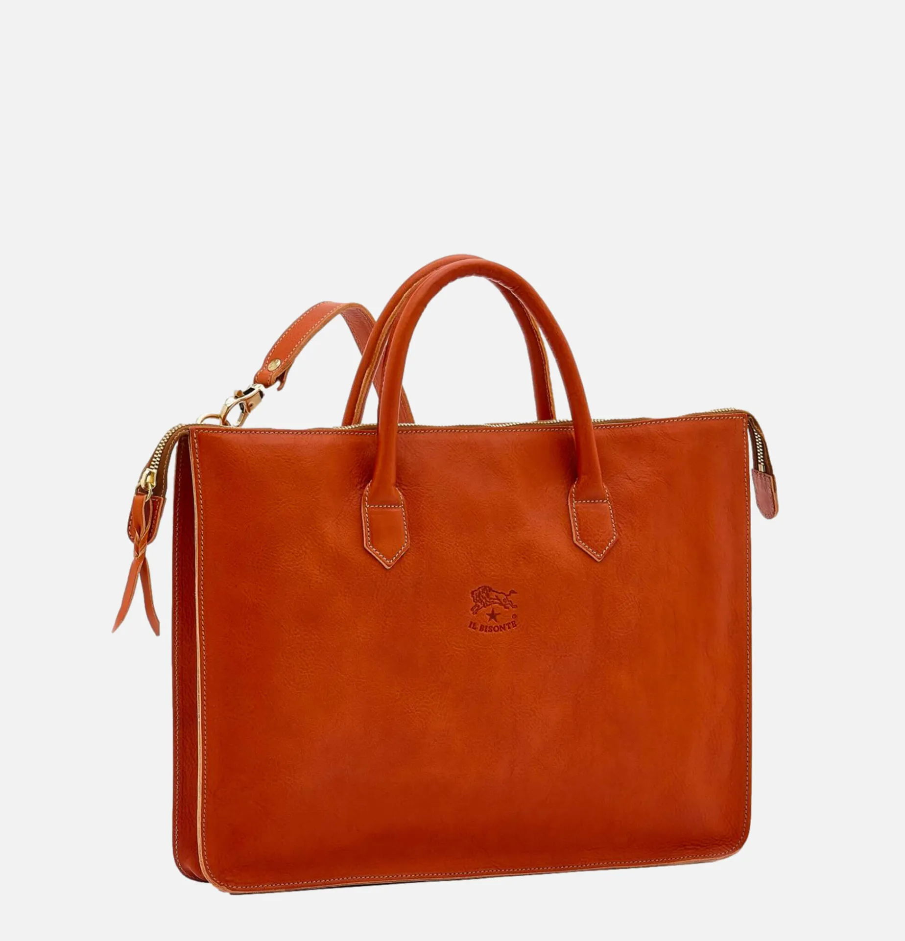 IL BISONTE Briefcase Caramel