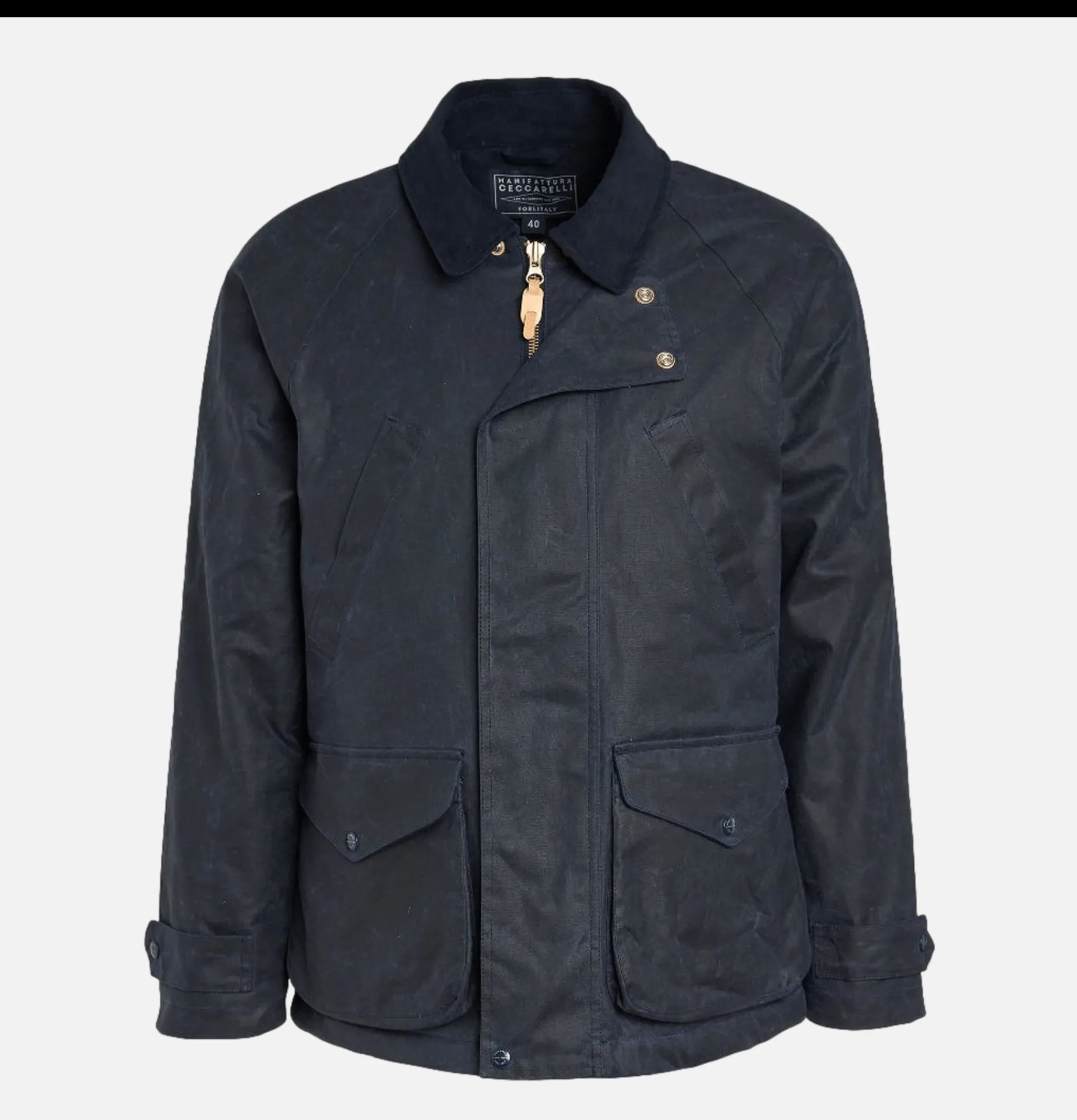 MANIFATTURA CECCARELLI Caban Wax Jacket Navy