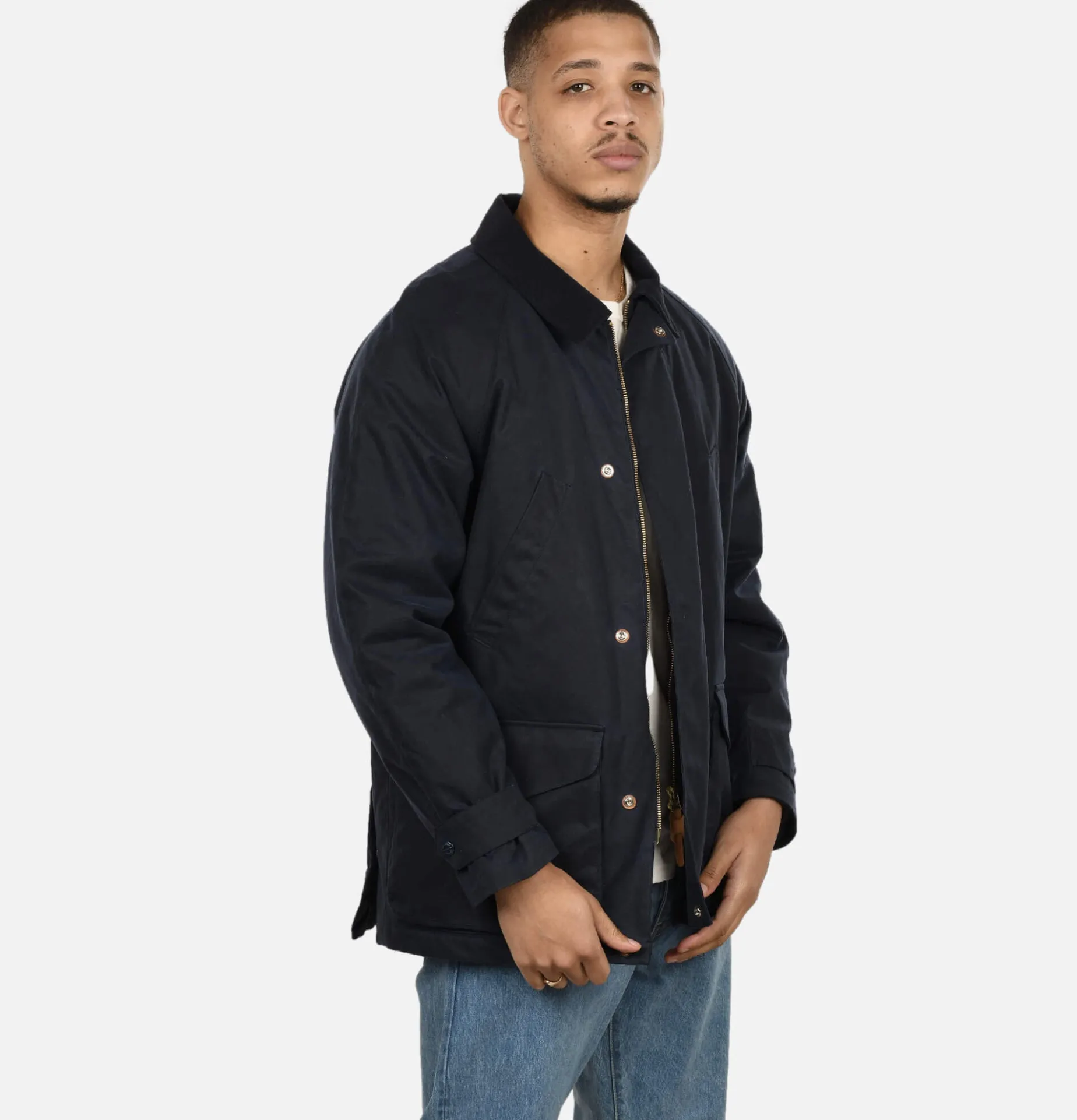 MANIFATTURA CECCARELLI Caban Wax Jacket Navy