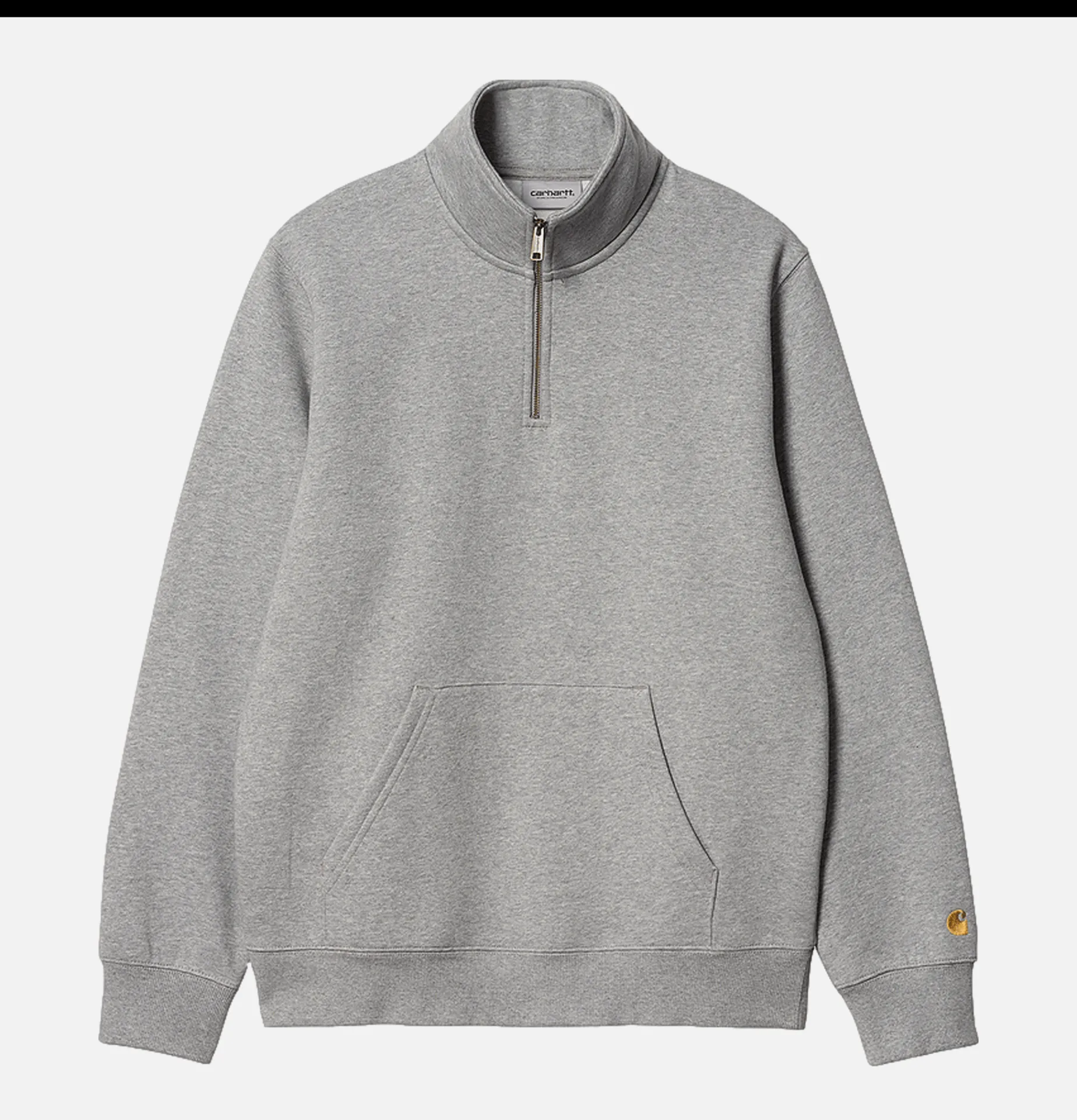 CARHARTT WIP Chase Neck Zip Sweat Grey Heather