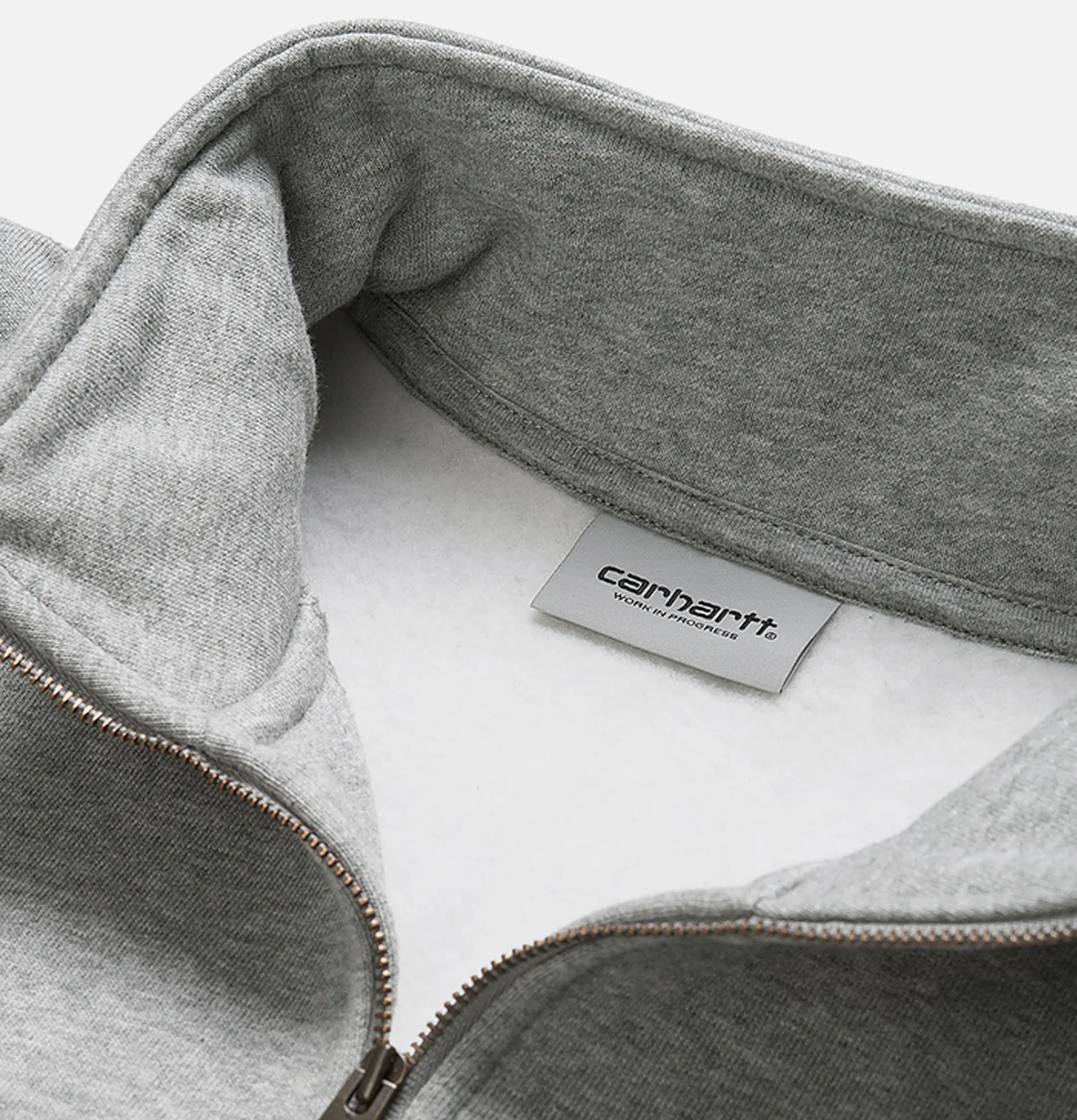 CARHARTT WIP Chase Neck Zip Sweat Grey Heather