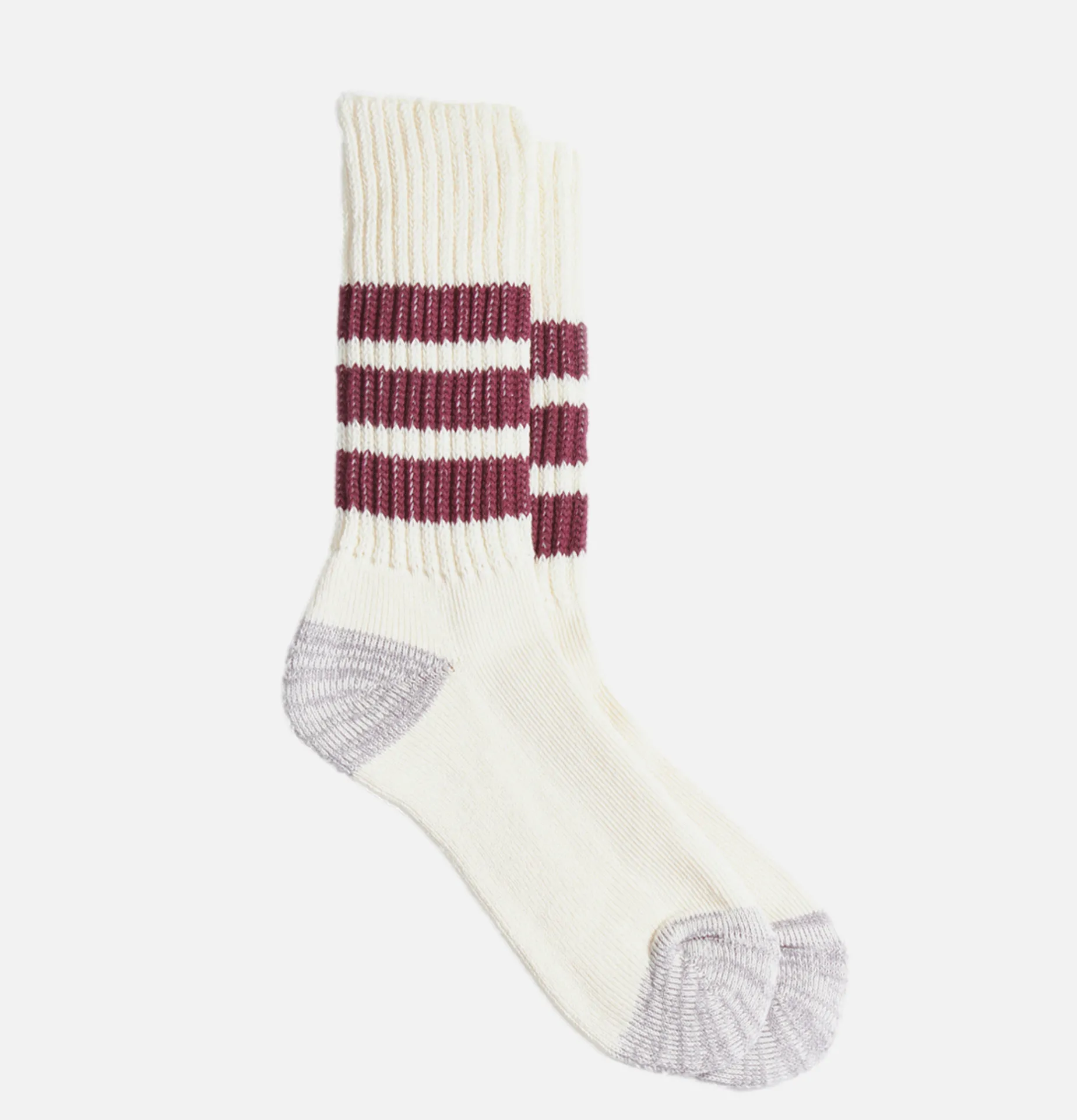 ROTOTO Chaussettes Coarse Ribbed Bordeaux