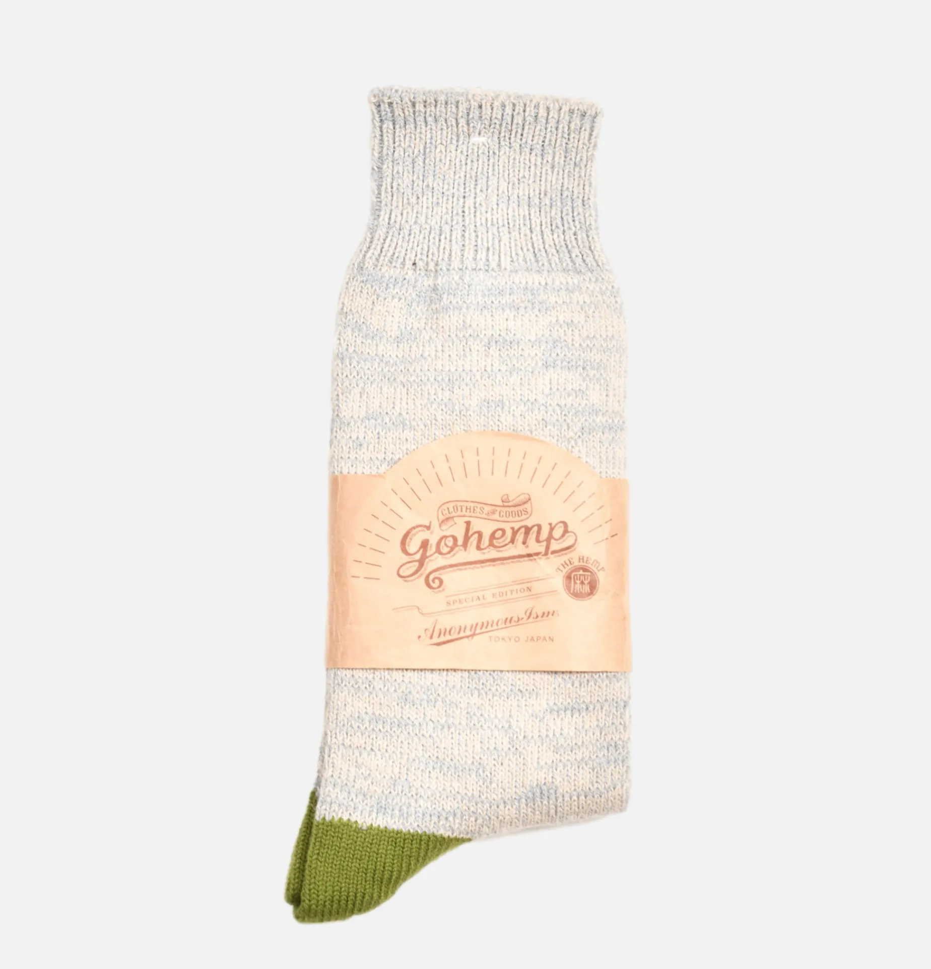 ANONYMOUS ISM Chaussettes Embroidery Green