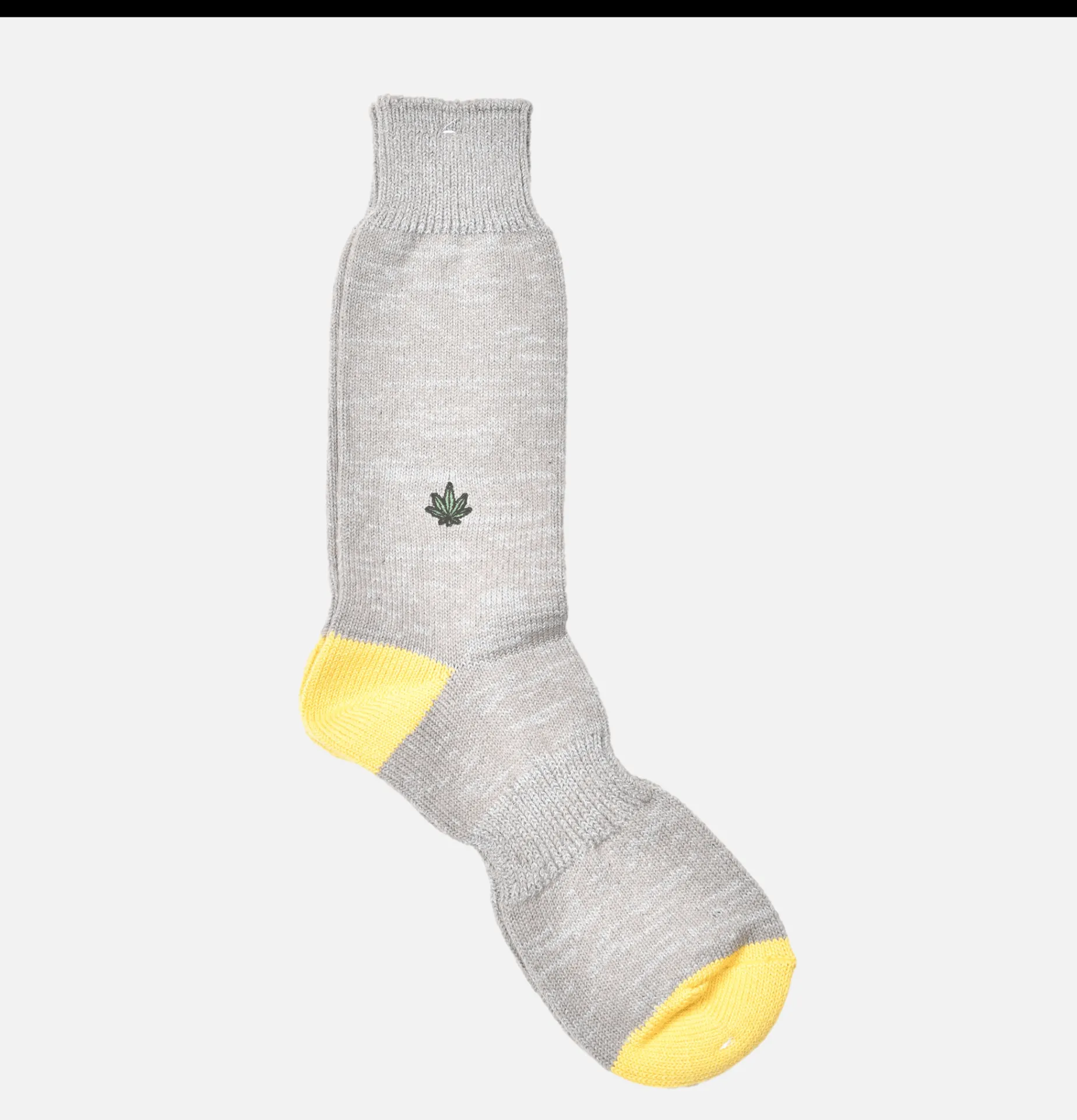 ANONYMOUS ISM Chaussettes Embroidery Yellow