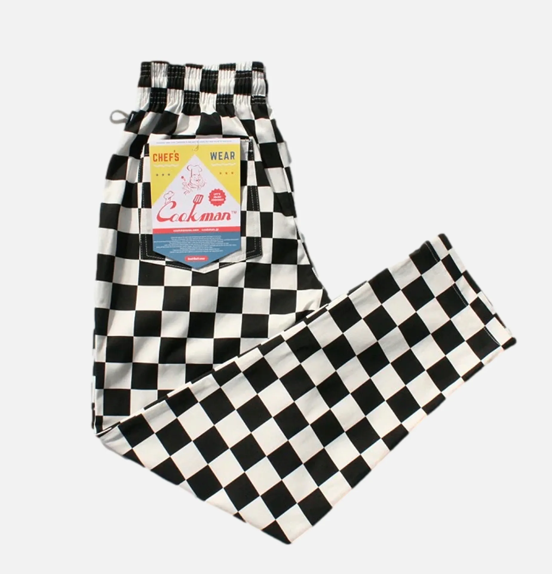 COOKMAN Chef Pant Checker Black