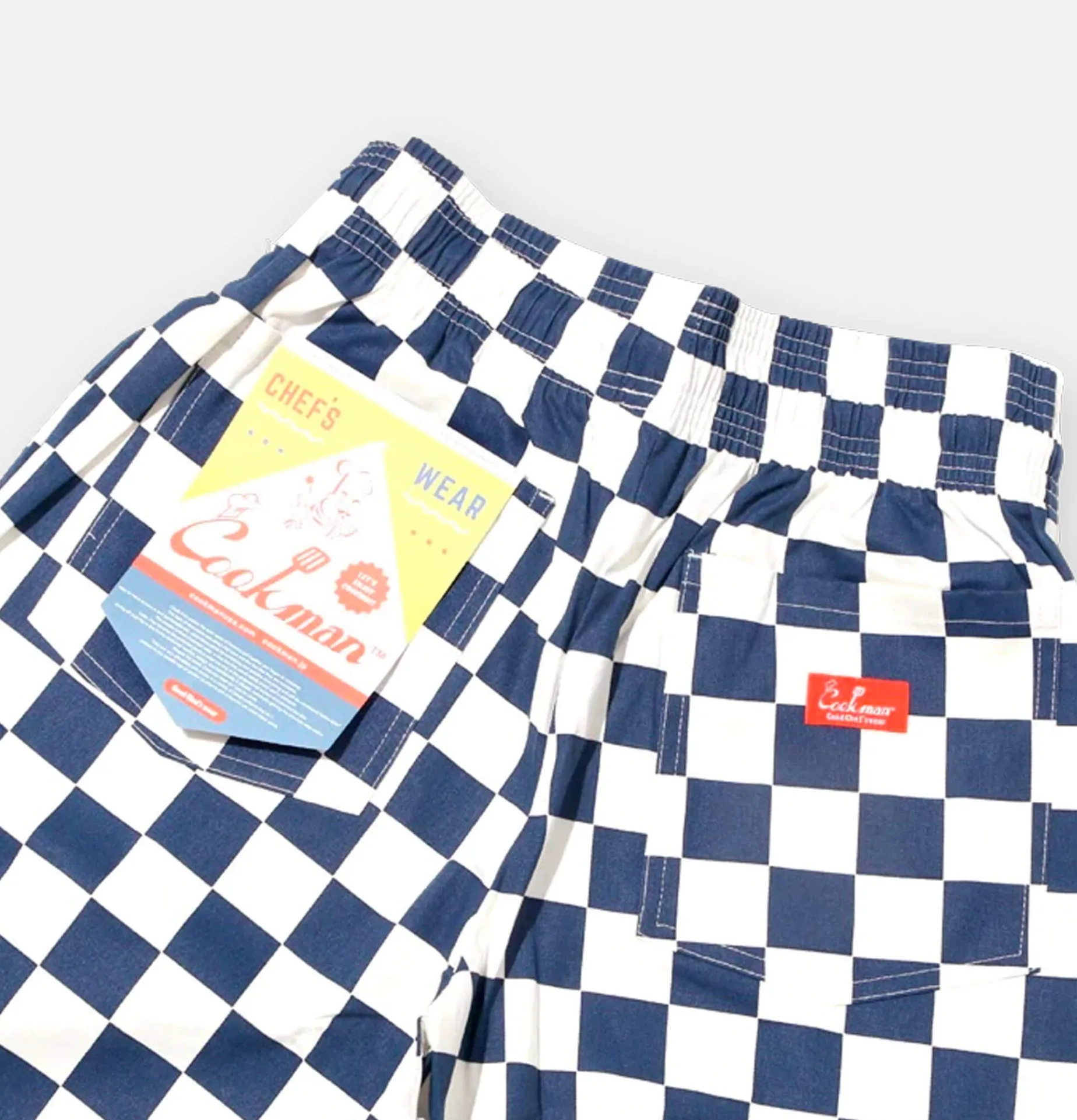 COOKMAN Chef Pant Checker Navy