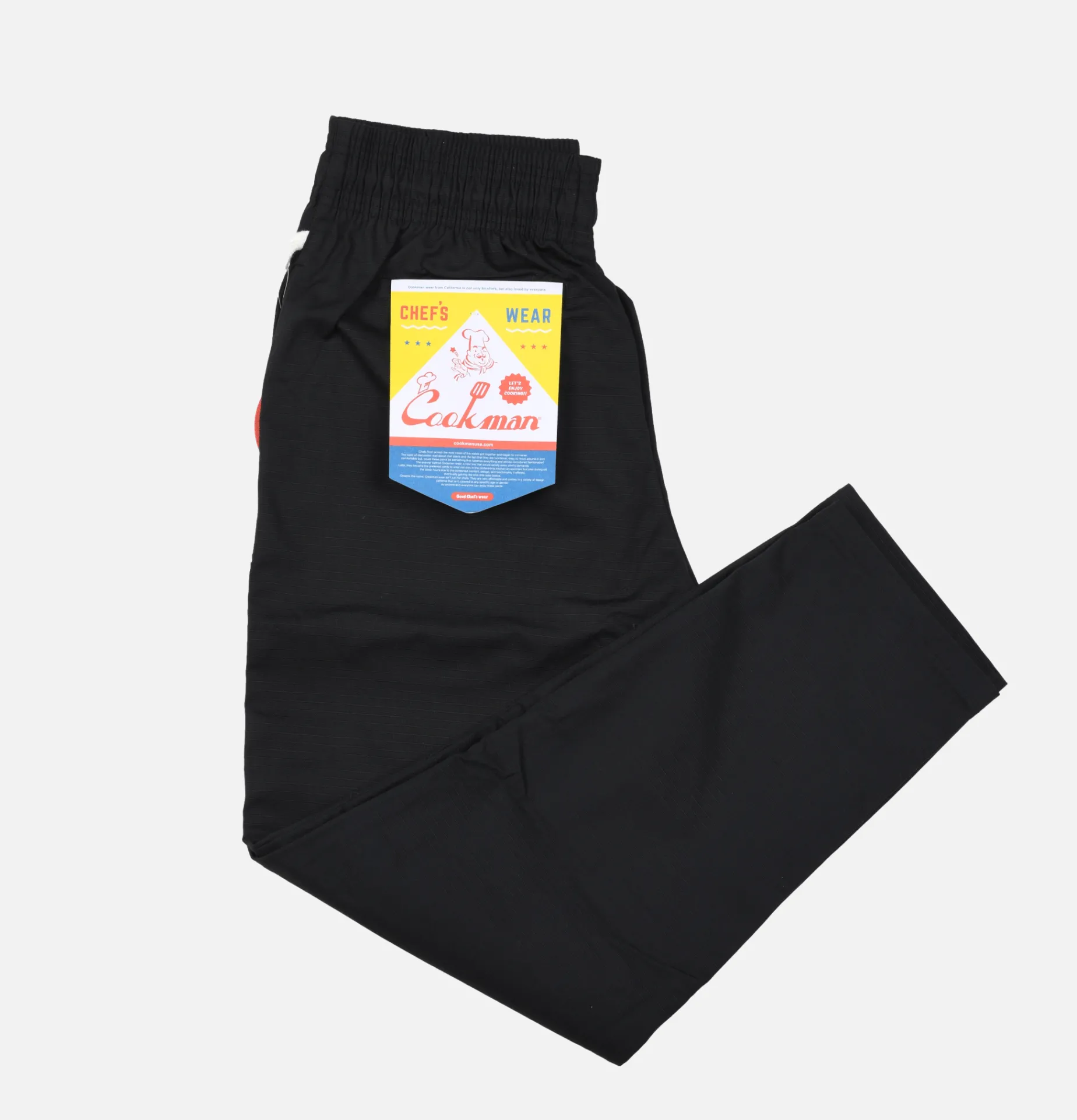 COOKMAN Chef Pant Double Knee Black