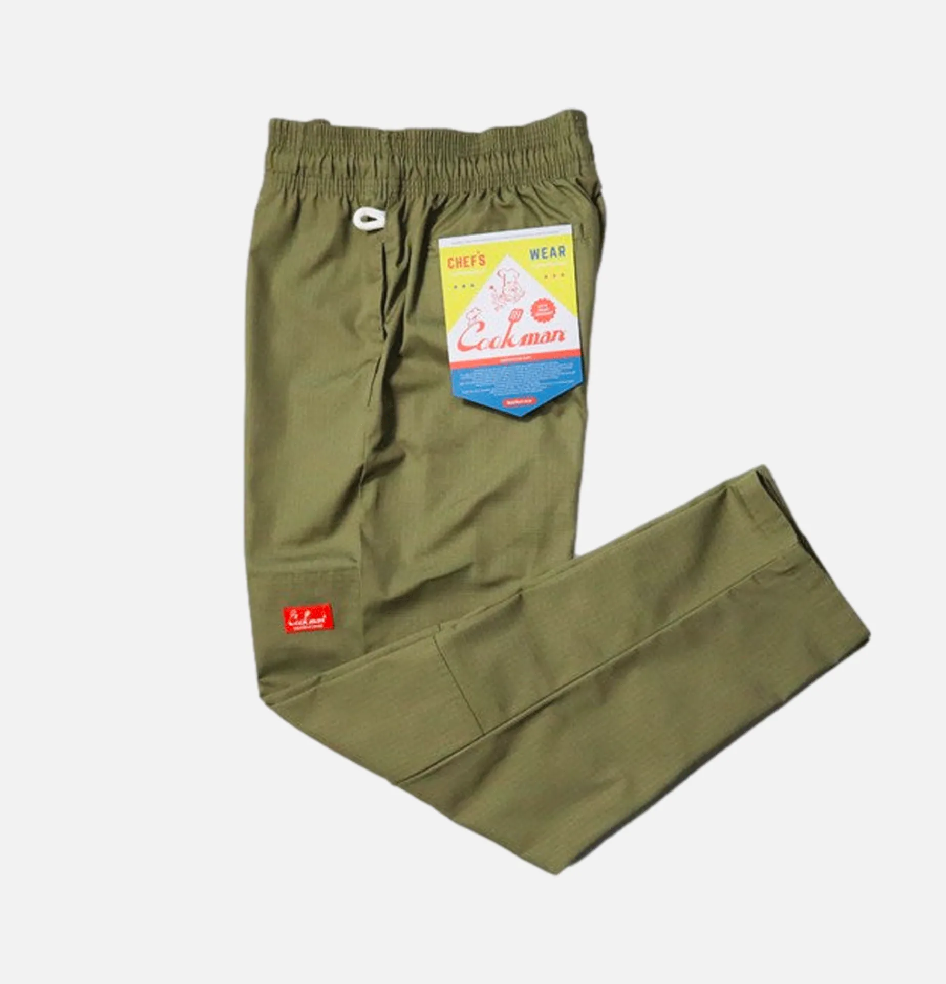 COOKMAN Chef Pant Double Knee Olive