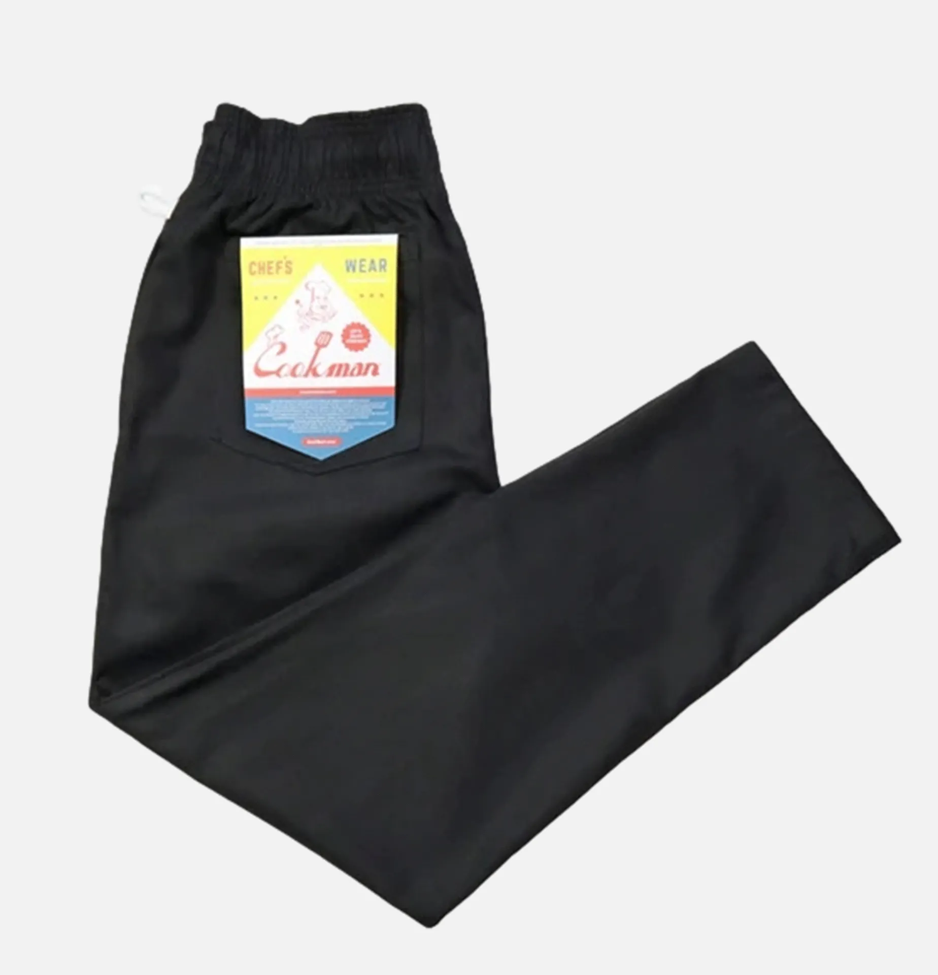 COOKMAN Chef Pant Herringbone Black