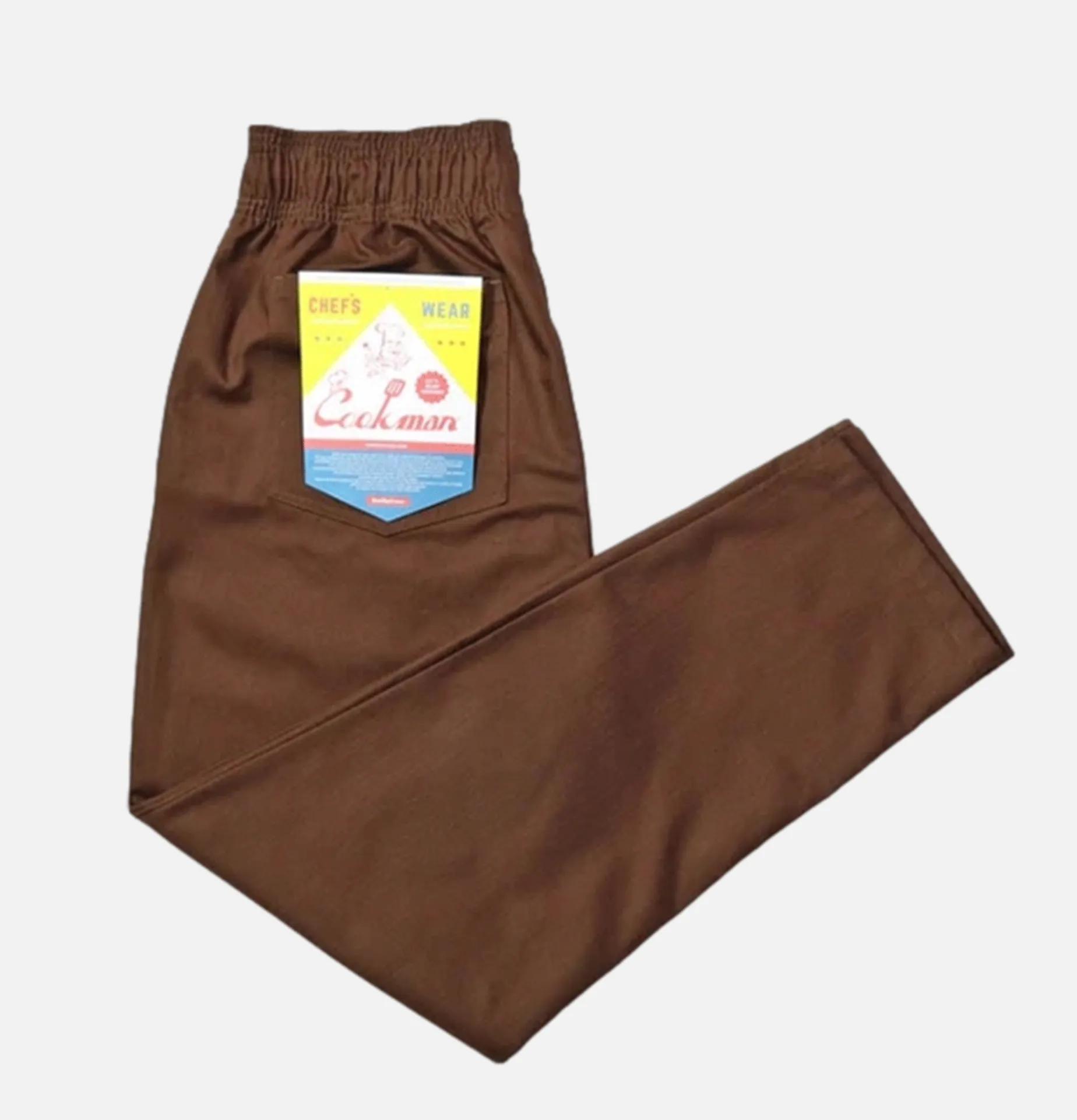 COOKMAN Chef Pant Herringbone Chocolat