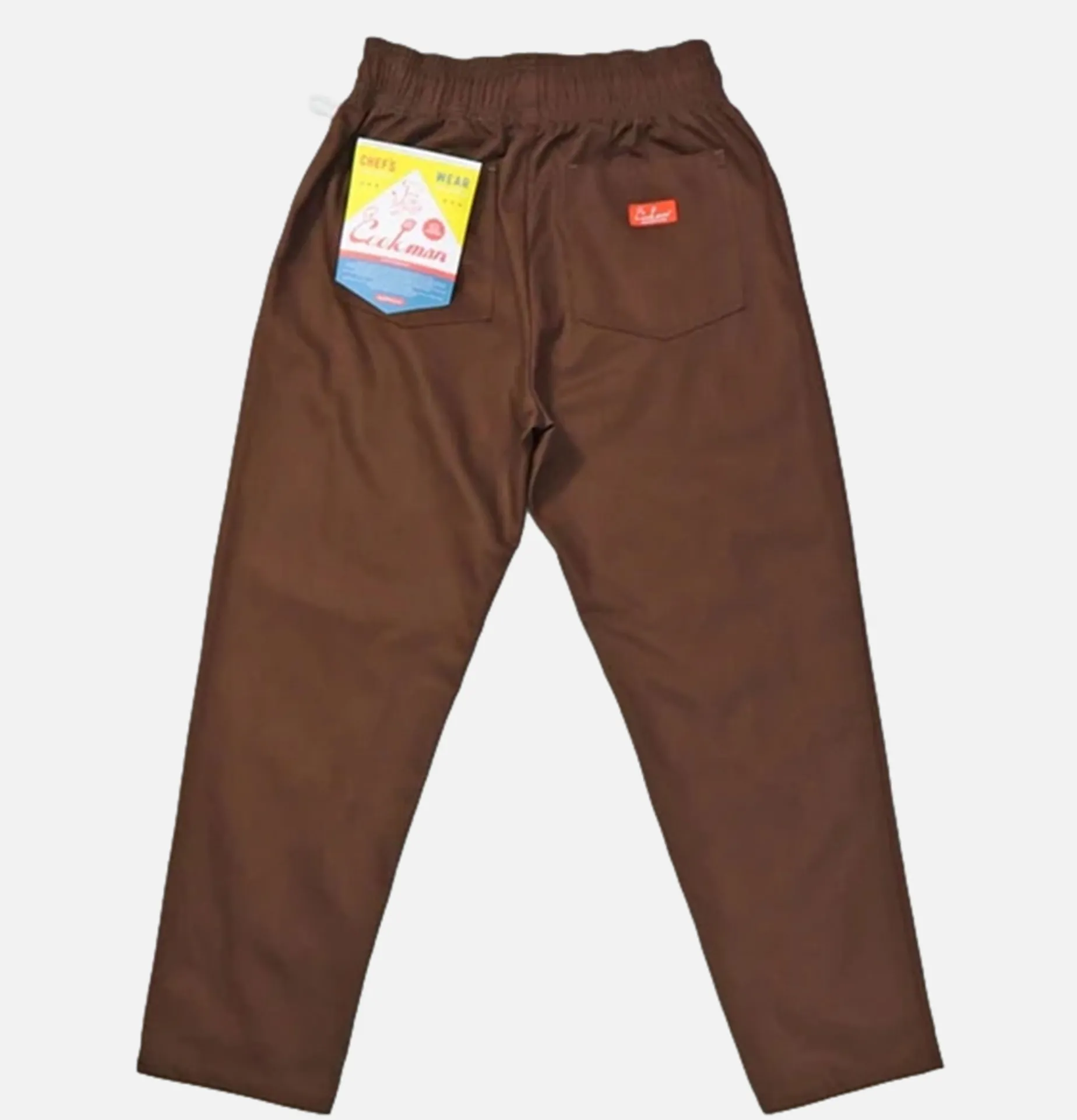 COOKMAN Chef Pant Herringbone Chocolat