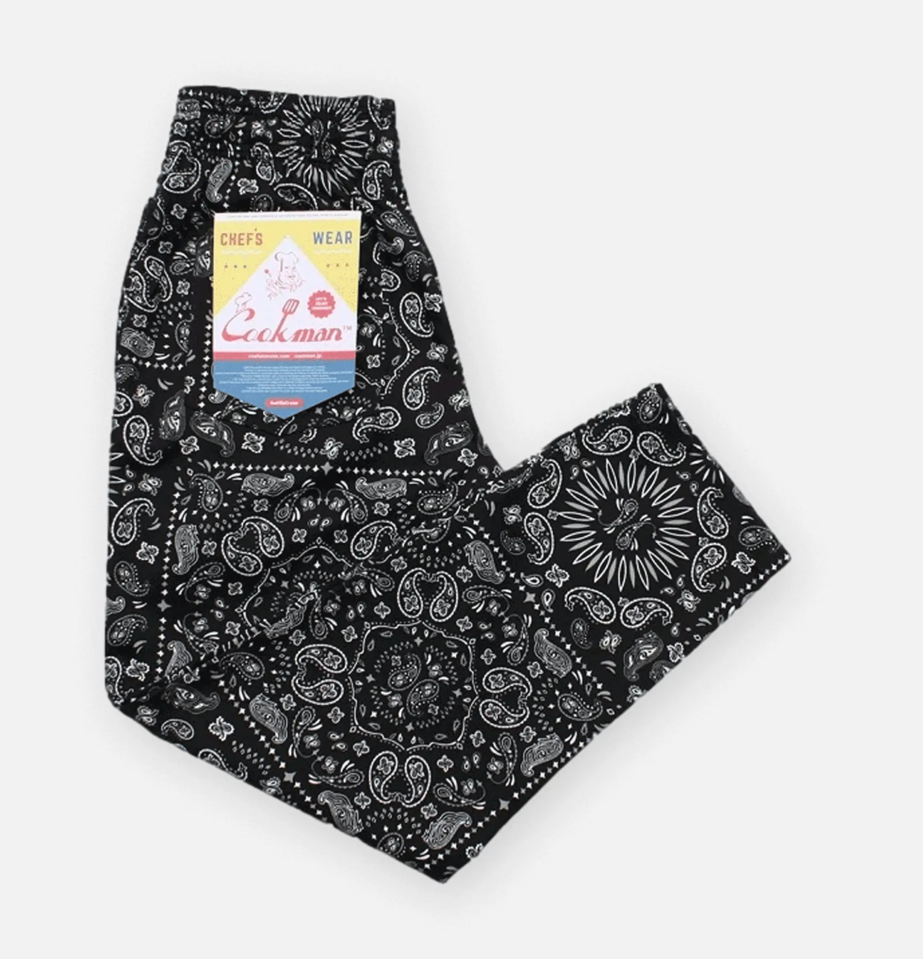 COOKMAN Chef Pant Paisley Black