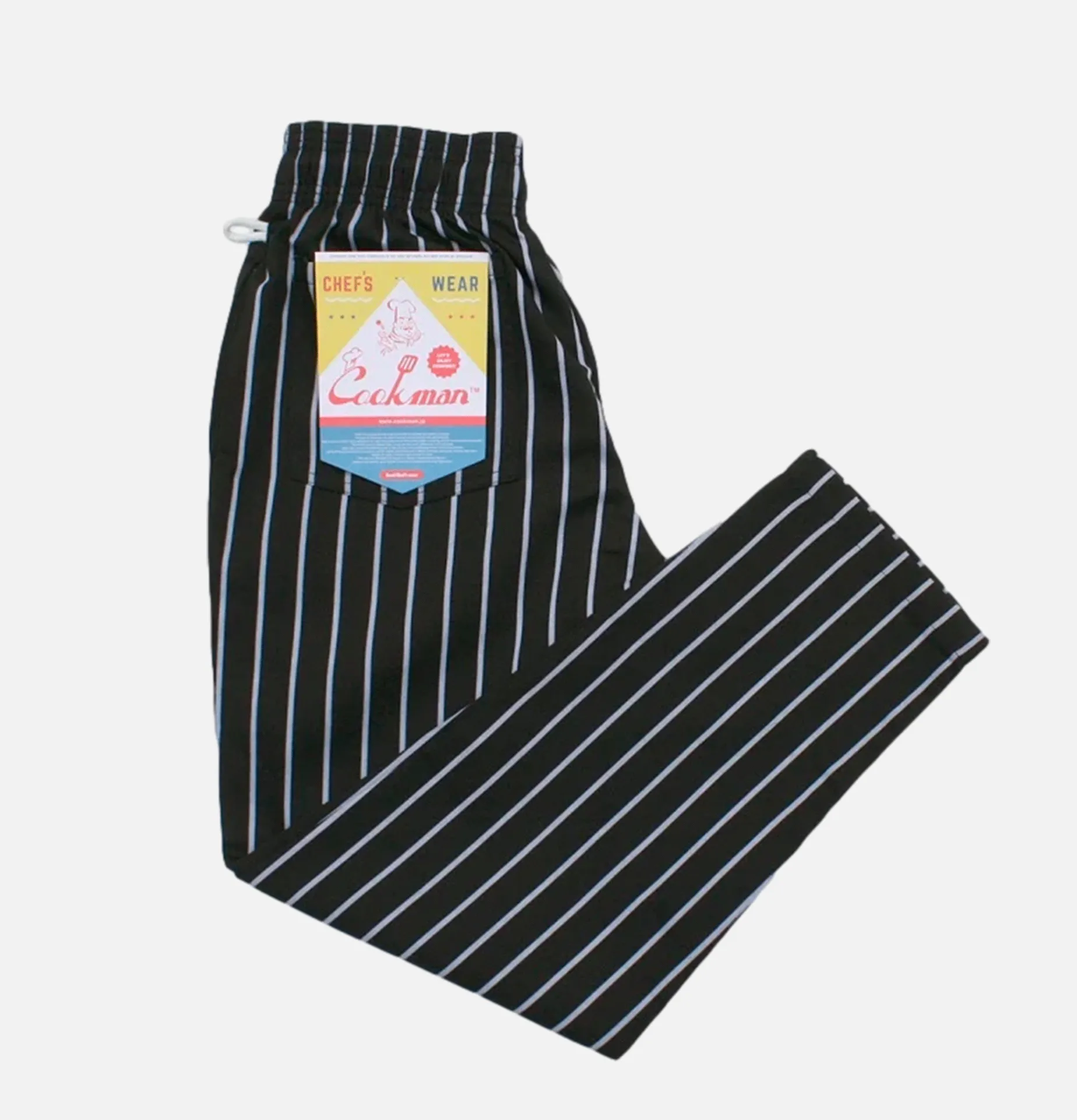 COOKMAN Chef Pant Stripe Black