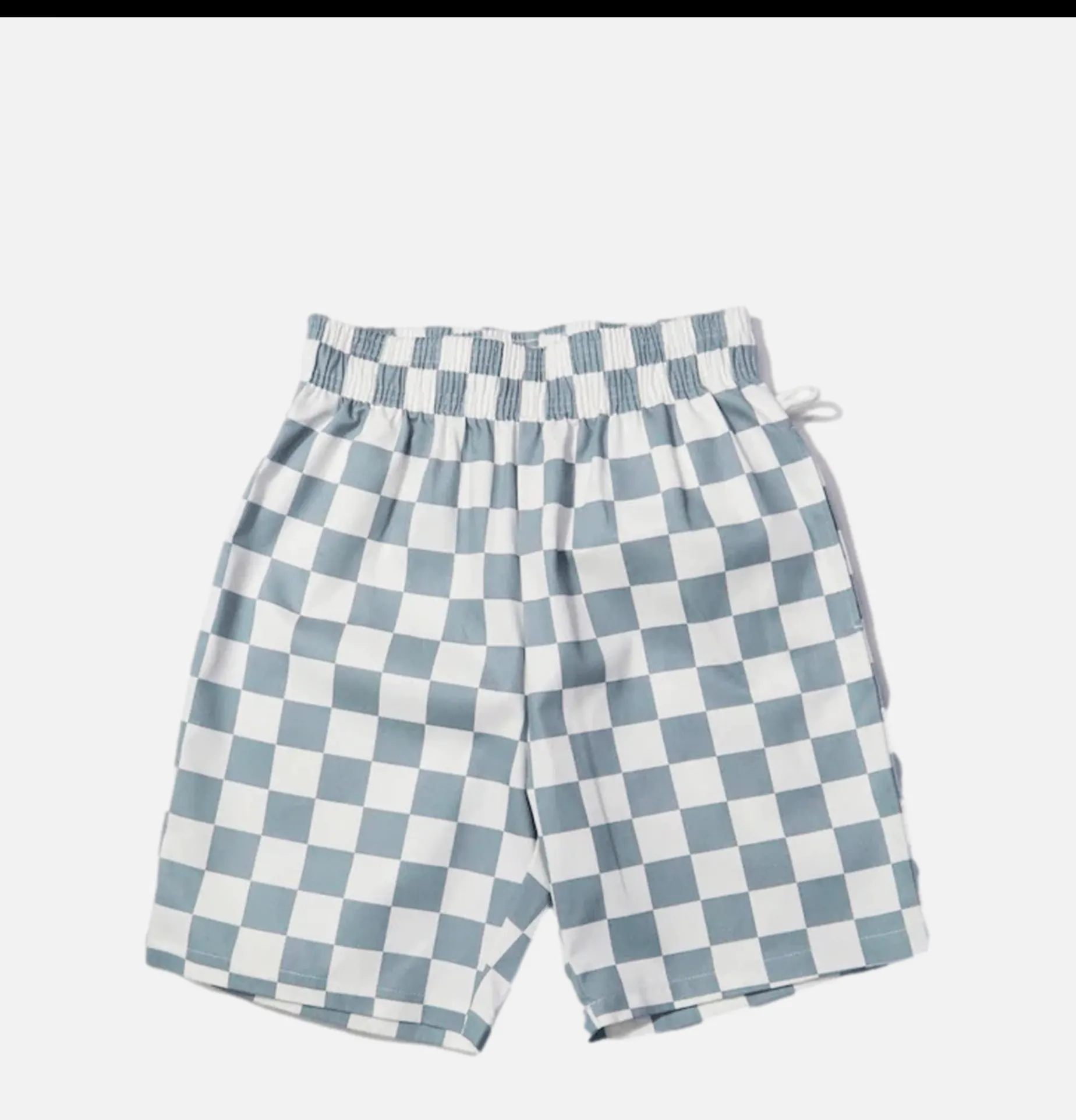 COOKMAN Chef Short Checker Gray