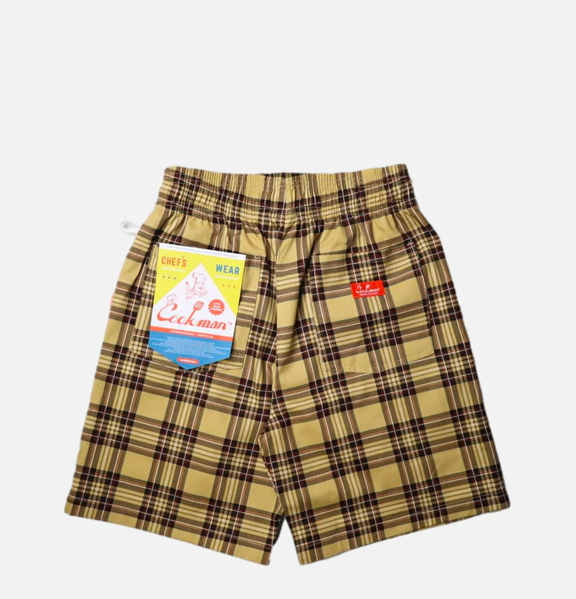 COOKMAN Chef Short Tartan Beige