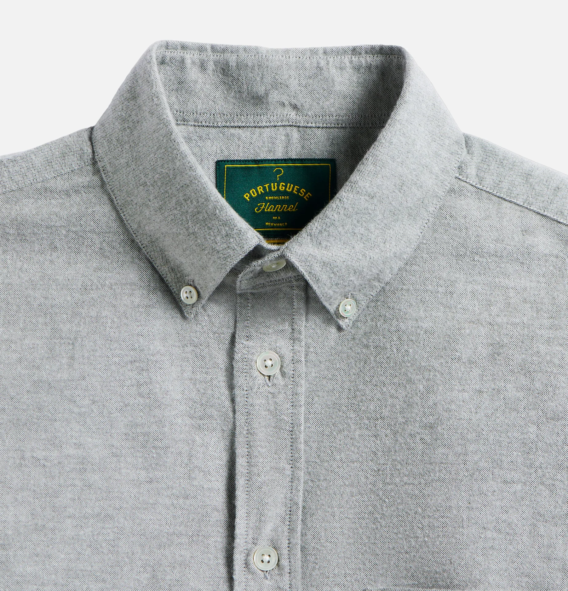 PORTUGUESE FLANNEL Chemise Brushed Oxford Green