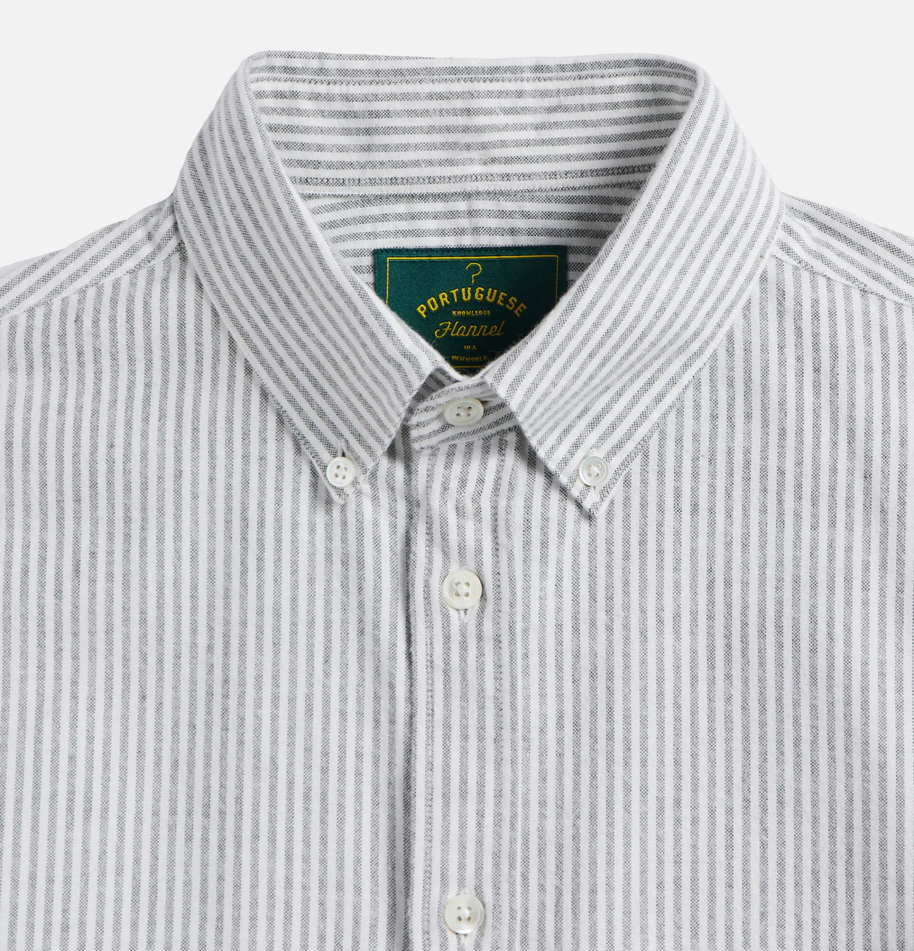 PORTUGUESE FLANNEL Chemise Oxford Stripe Green