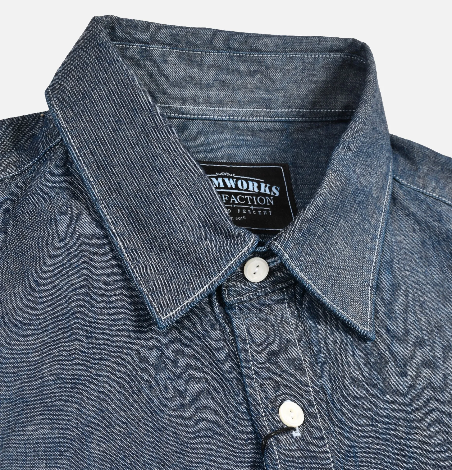 FRIZMWORKS Cigarette Chambray Shirt Blue