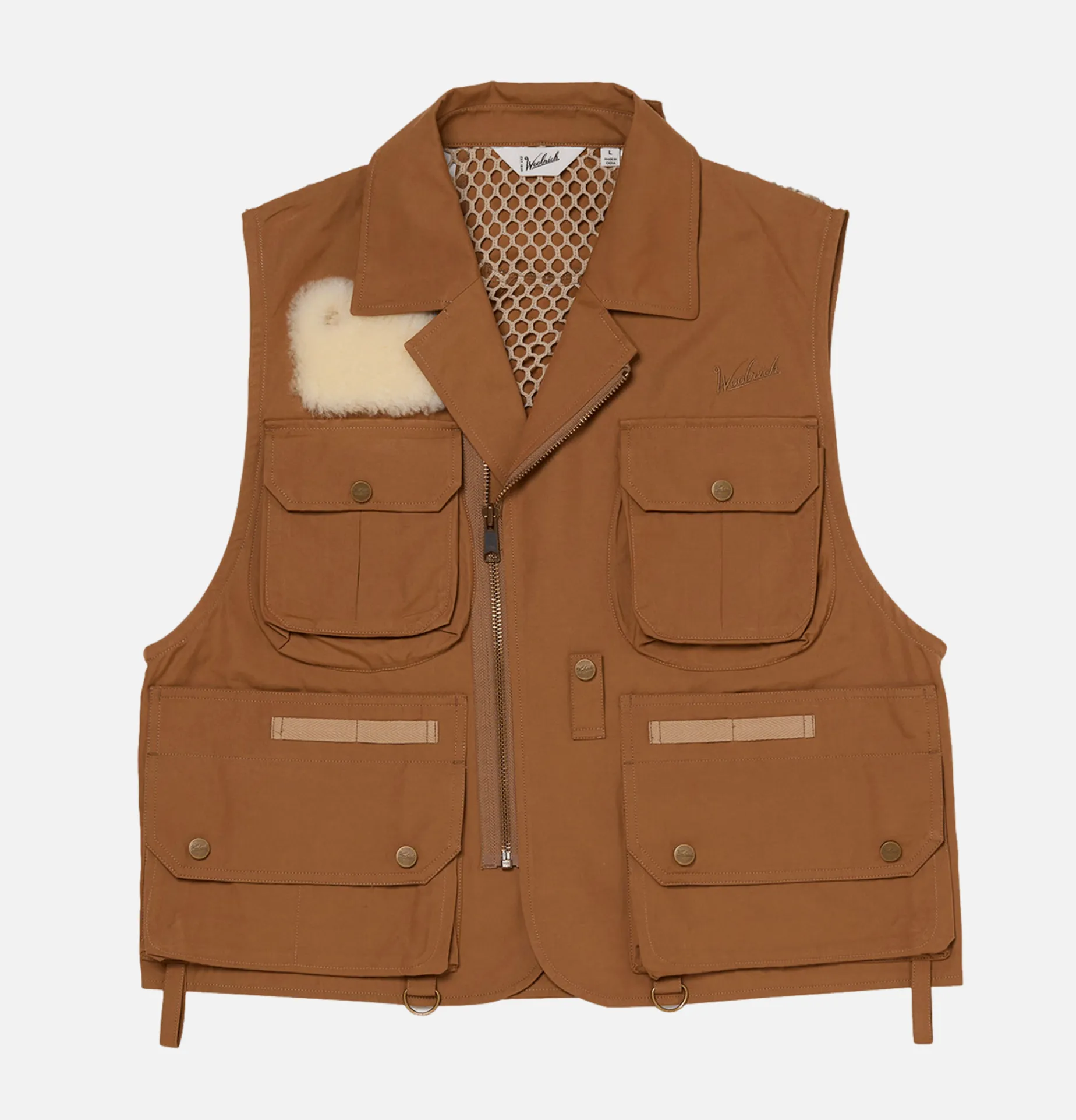 WOOLRICH Classic Fishing Vest Beige