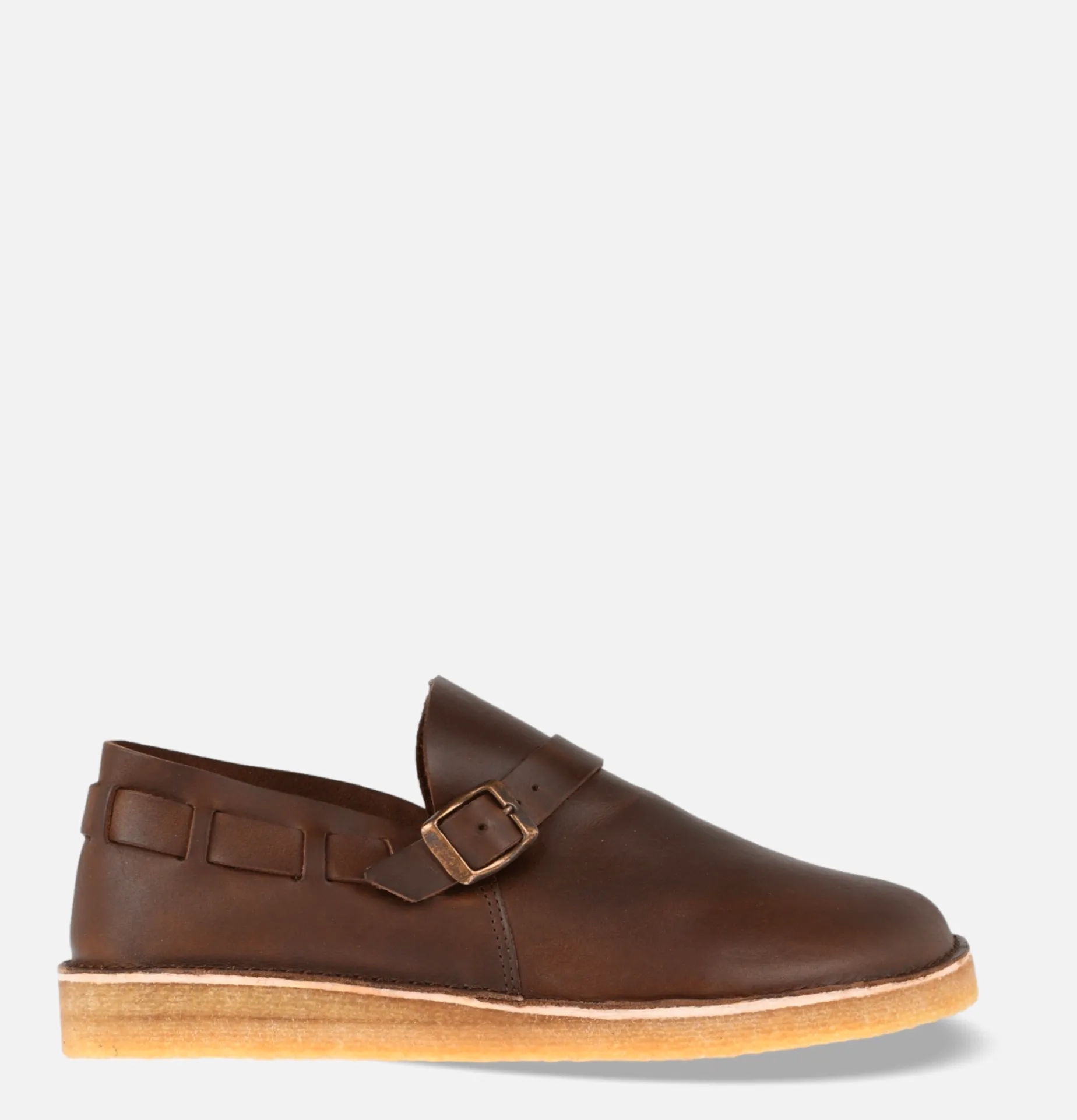 YOGI FOOTWEAR Corso Buckle Monk Shoe Brown