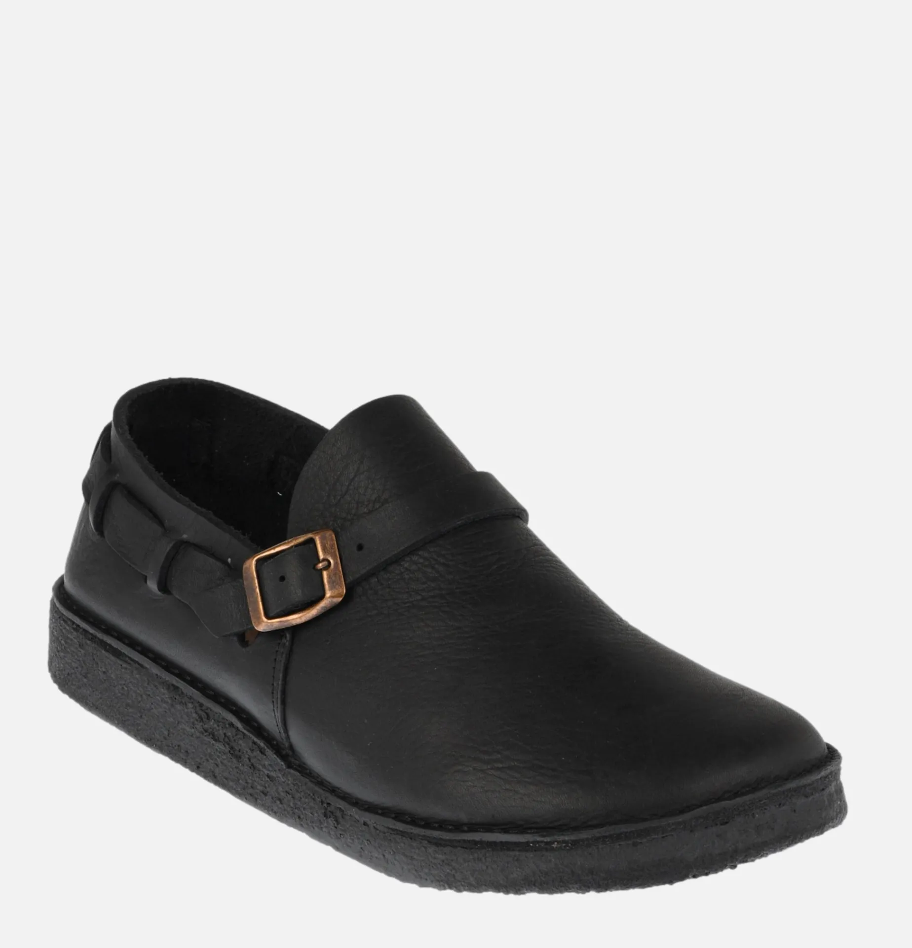 YOGI FOOTWEAR Corso Buckle Monk Shoes Black