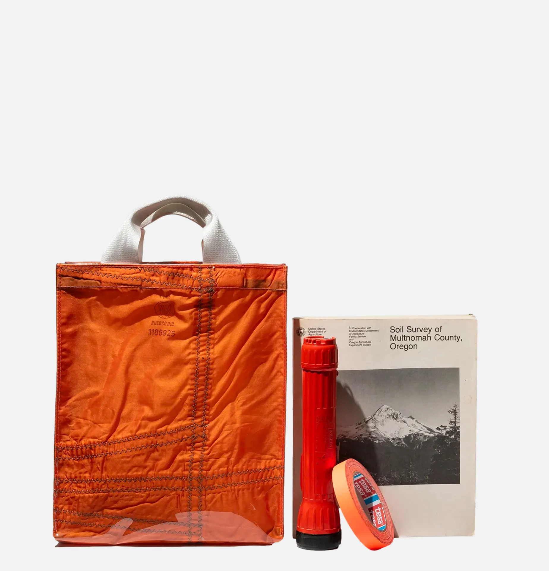 PUEBCO Covered Parachute Document Bag Orange