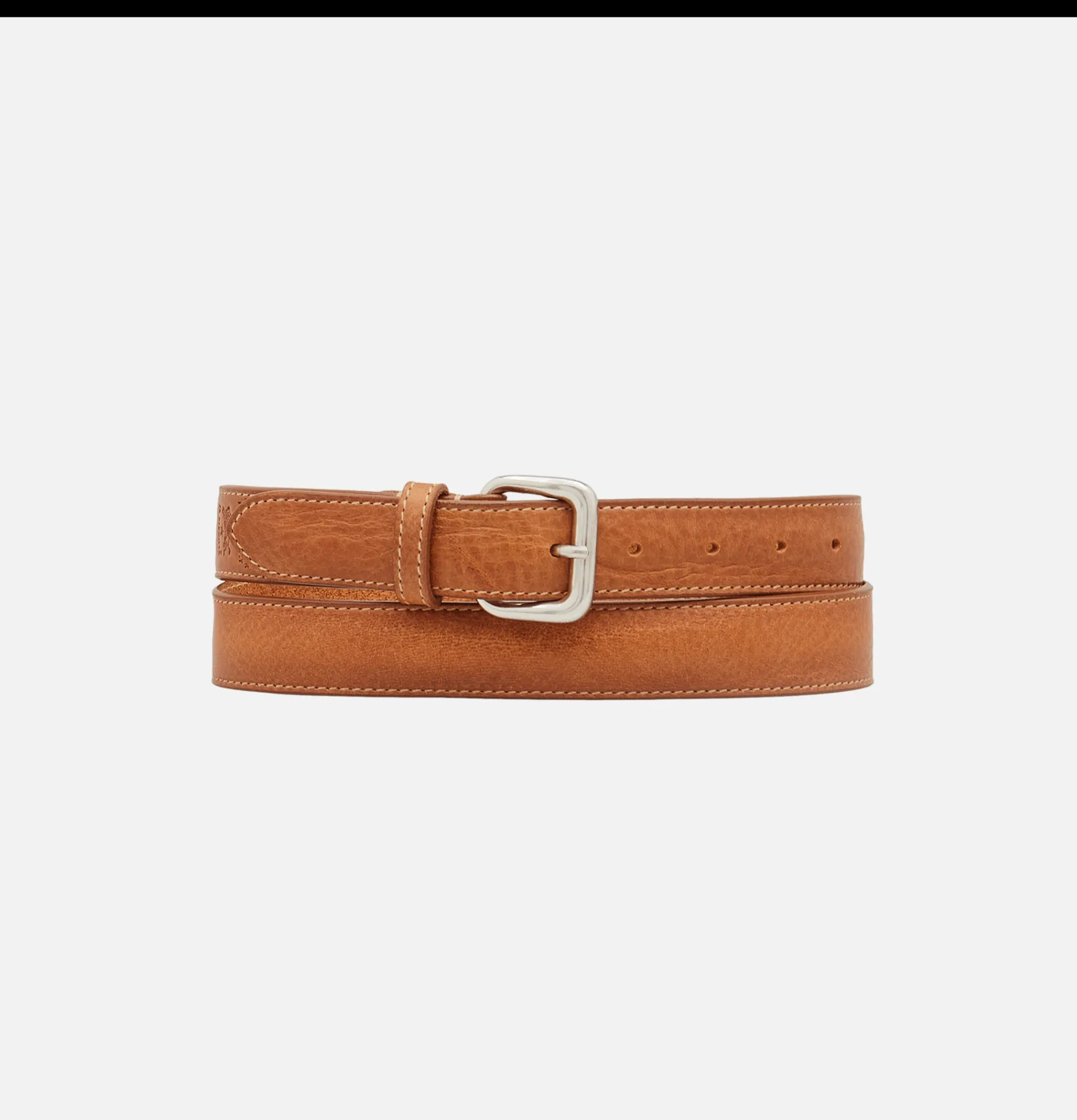 IL BISONTE Cow Hide Belt Cognac