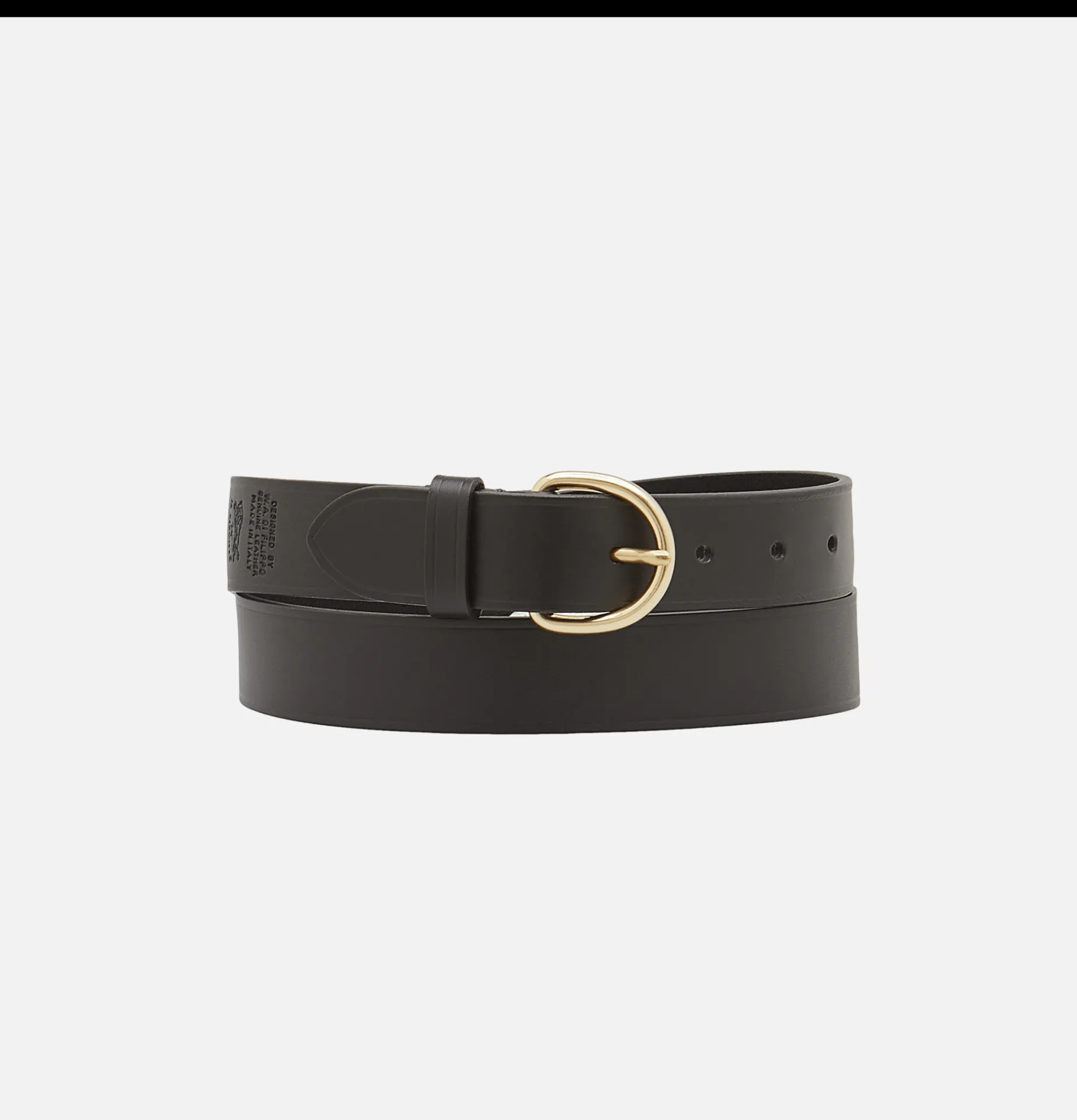 IL BISONTE Cowhide Belt Black