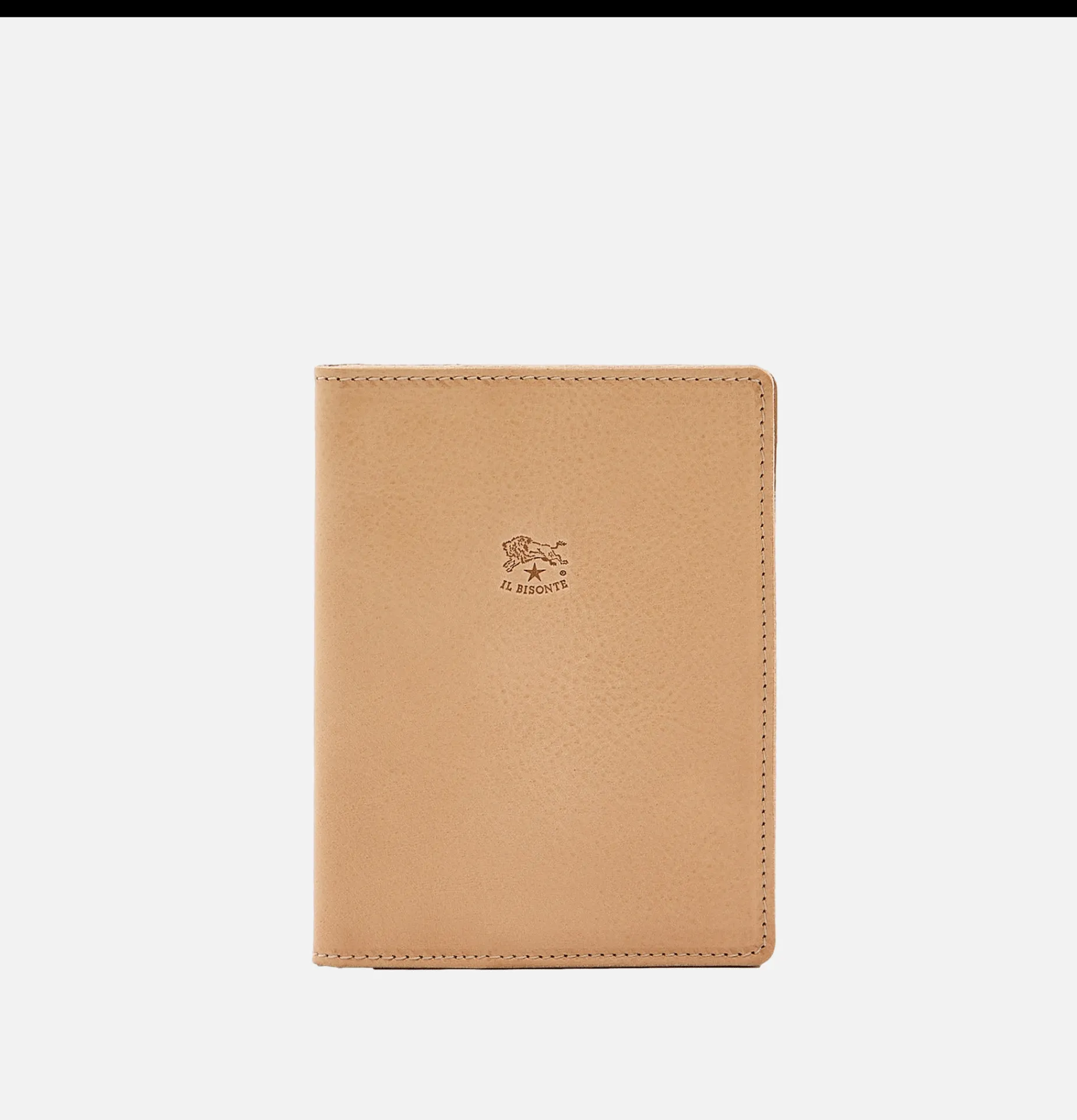 IL BISONTE Cowhide Passport Case Natural