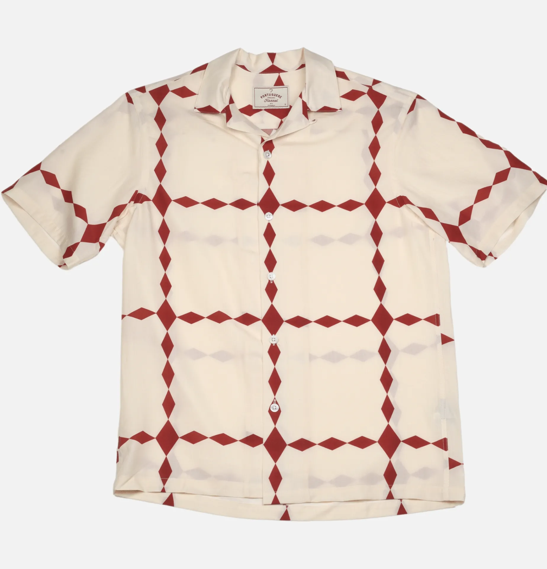 PORTUGUESE FLANNEL Diamonds Ecru Shirt