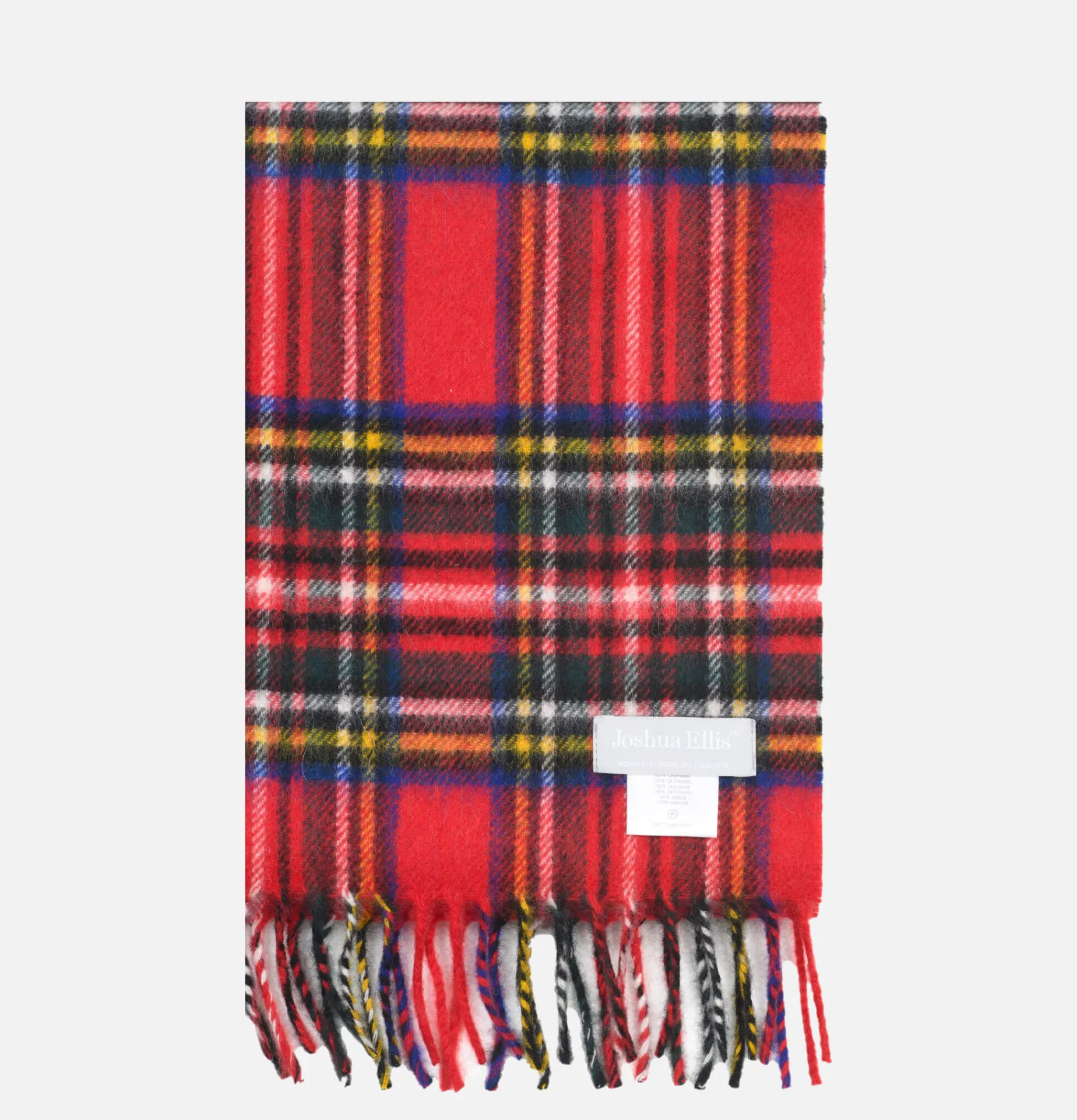 JOSHUA ELLIS Echarpe Cachemire Tartan Red