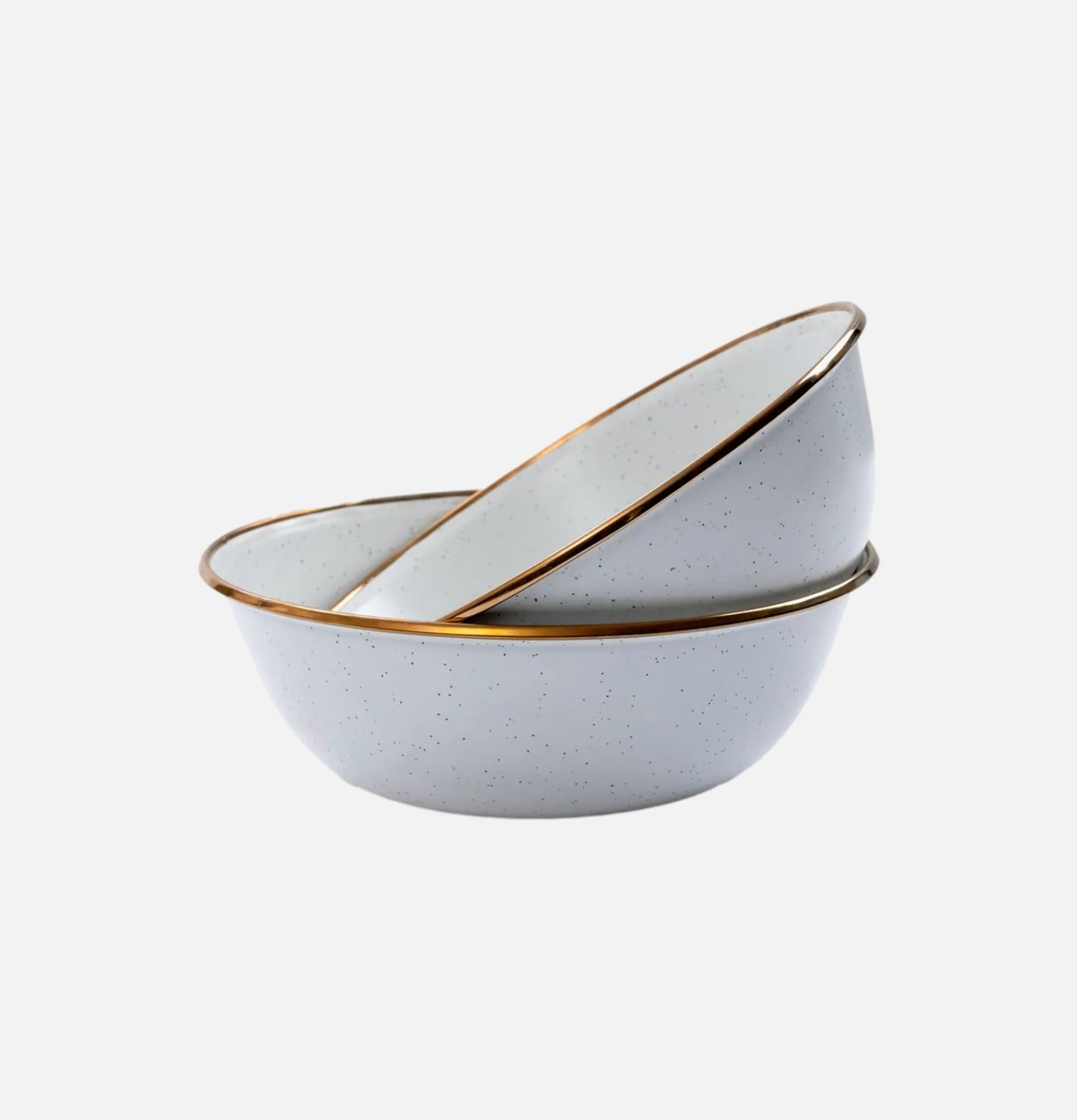 BAREBONES Enamel Bowl Set X 2 Eggshell