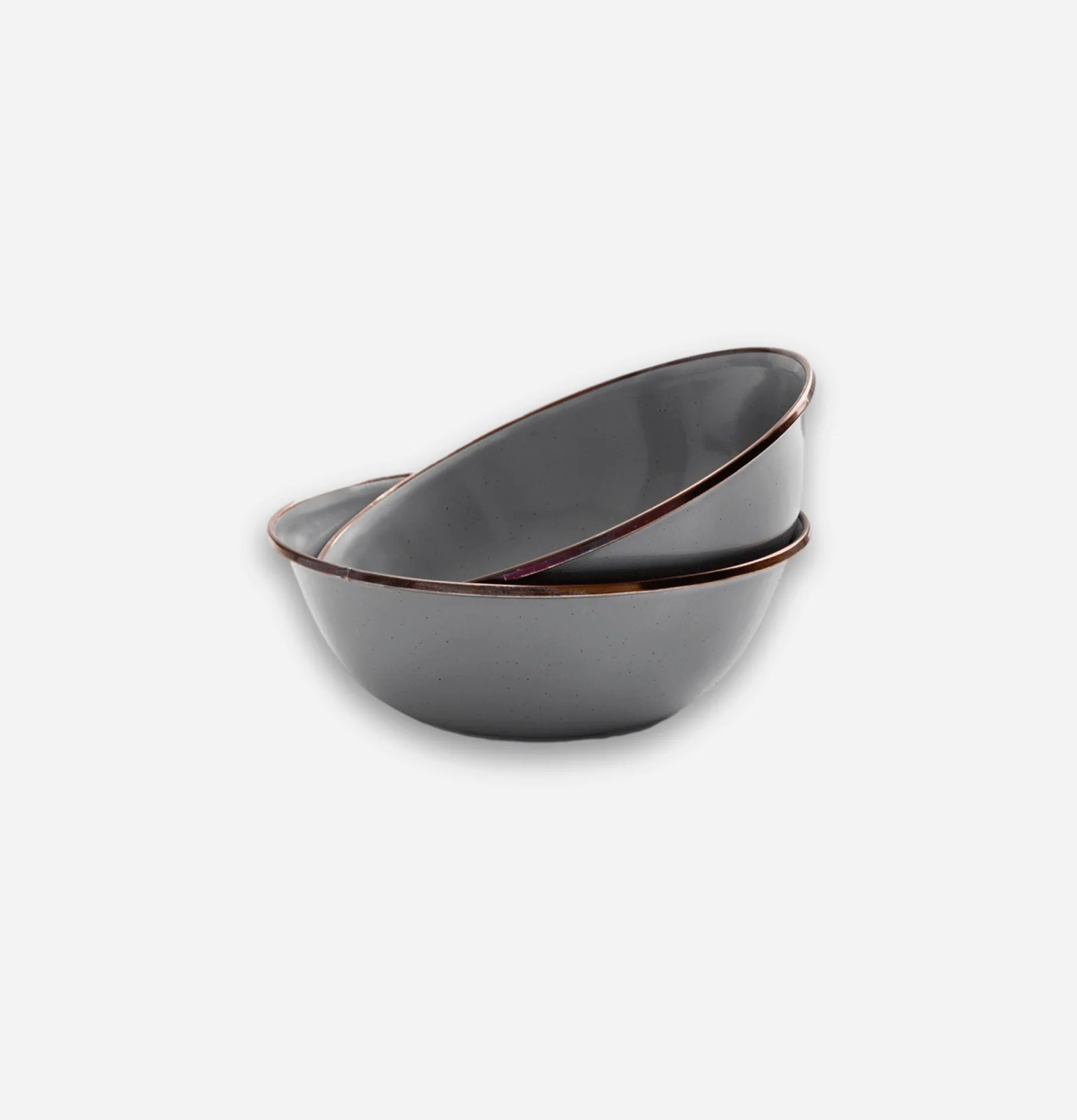 BAREBONES Enamel Bowl Set x 2 Grey