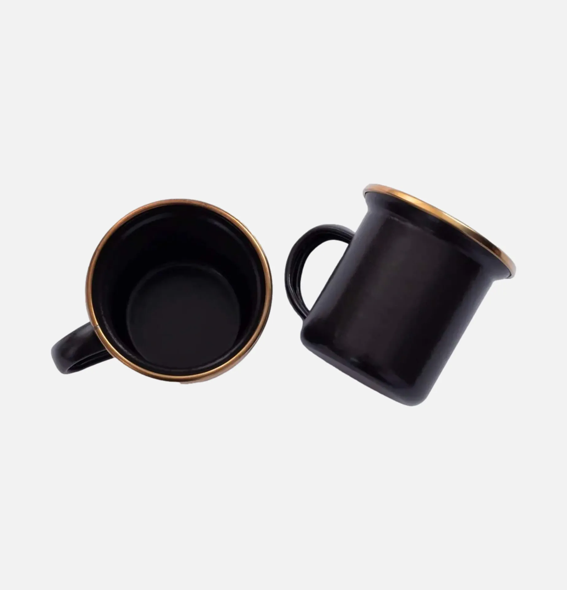 BAREBONES Enamel Cup Set X 2 Charcoal