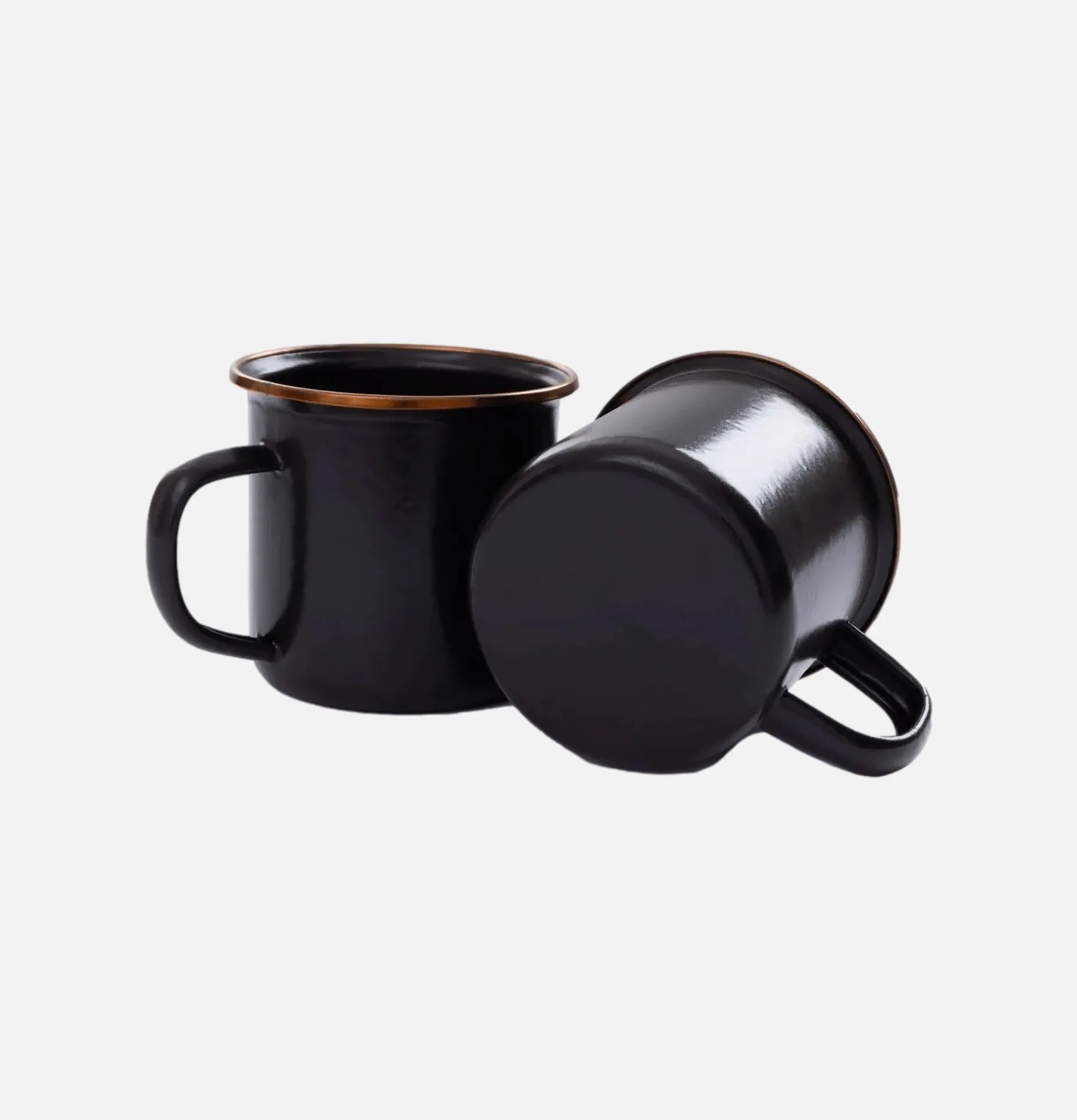 BAREBONES Enamel Cup Set X 2 Charcoal