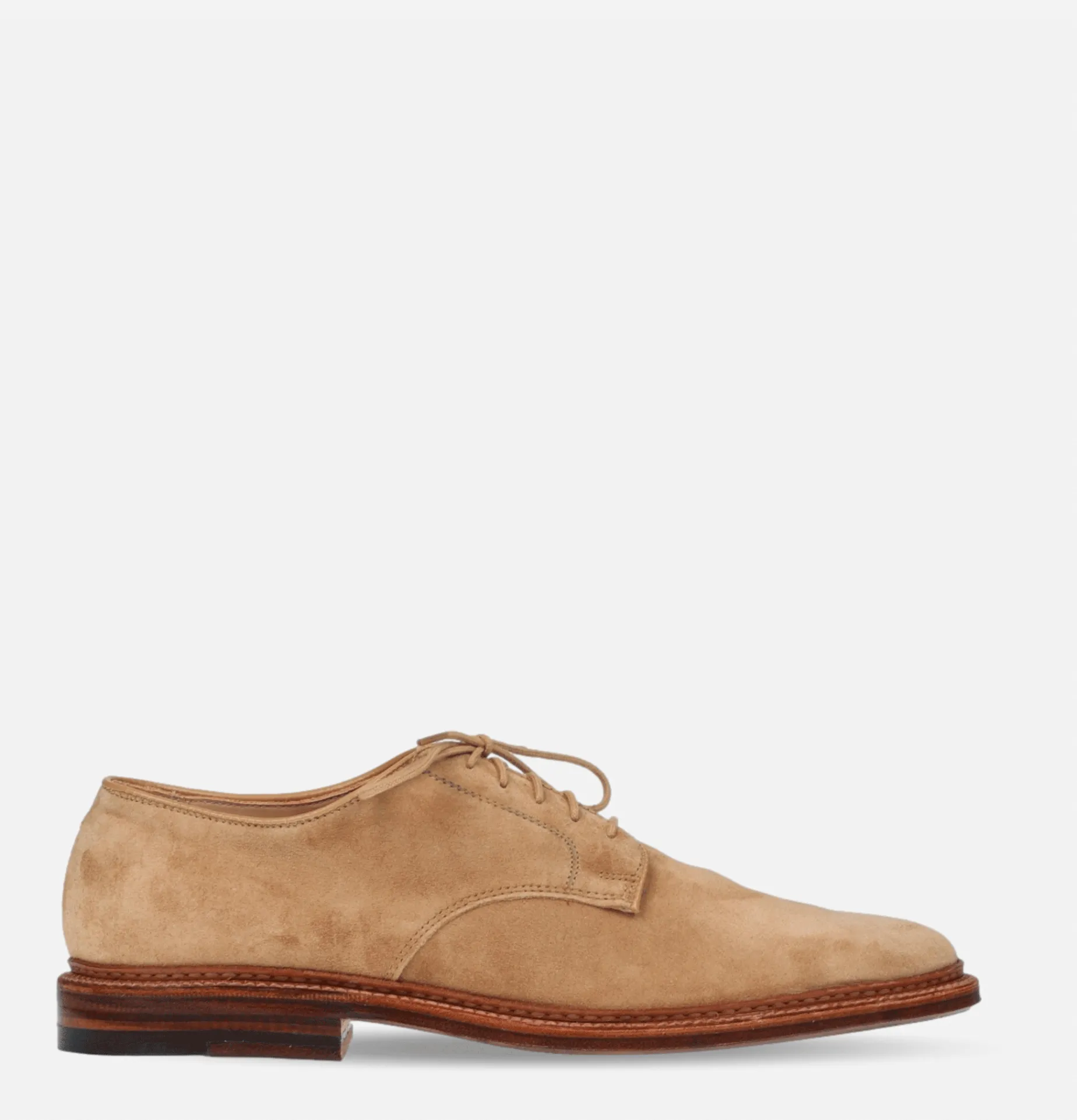 ALDEN SHOE CO 29332F - Plain Toe Blucher Suede Tan