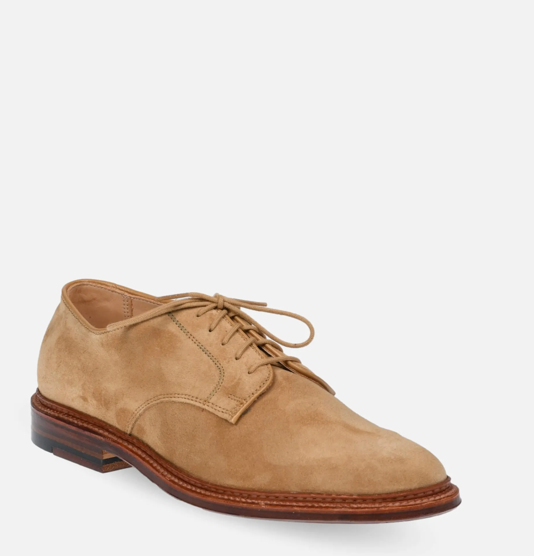 ALDEN SHOE CO 29332F - Plain Toe Blucher Suede Tan