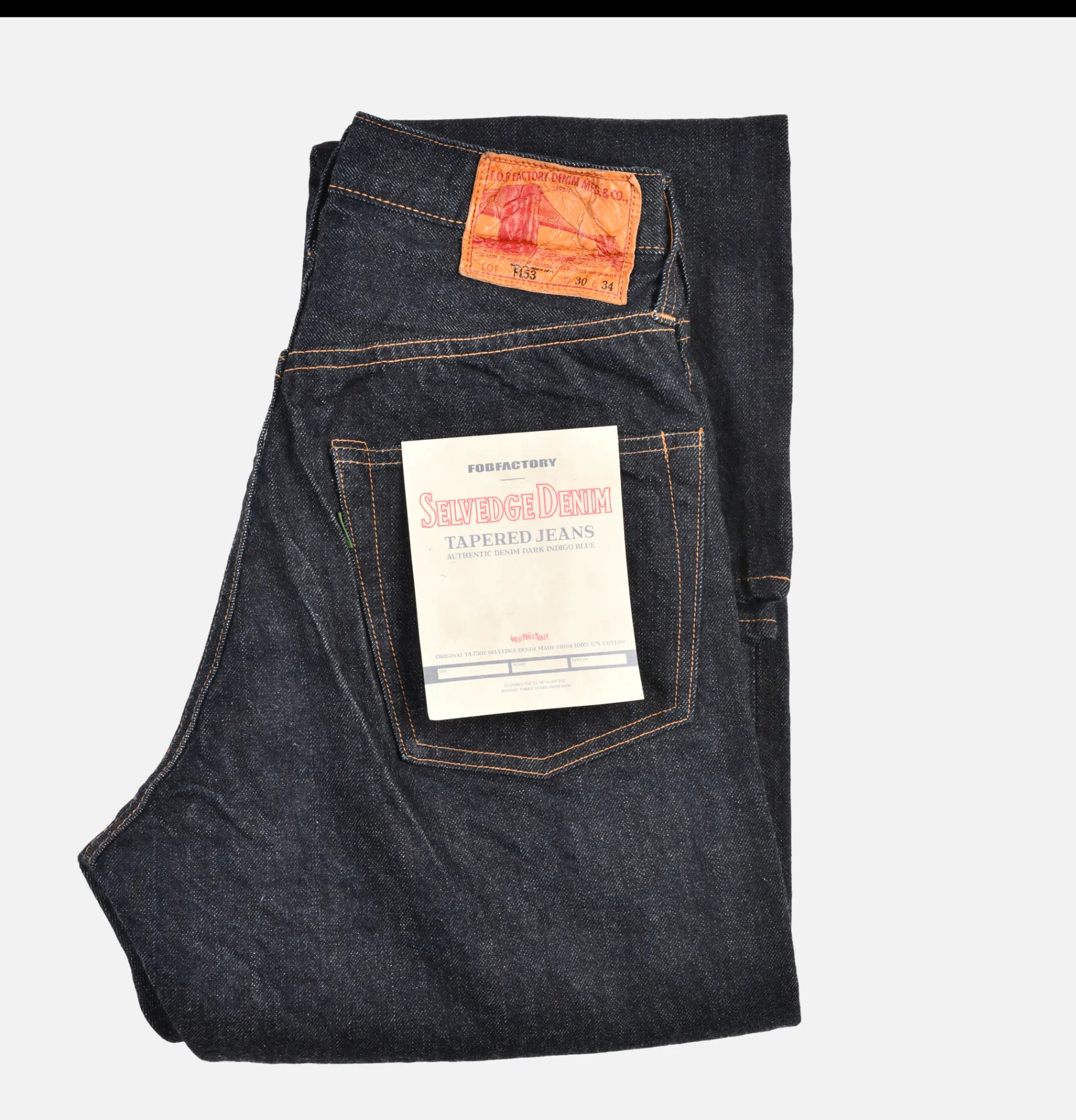 FOB FACTORY F153 Selvedge Denim Tapered