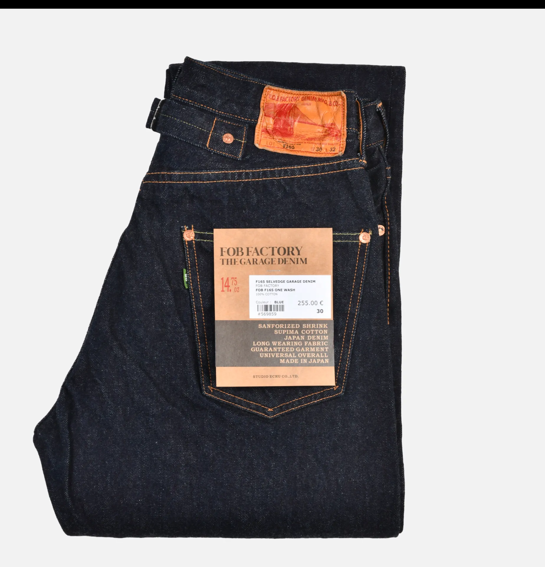 FOB FACTORY F165 Selvedge Garage Denim