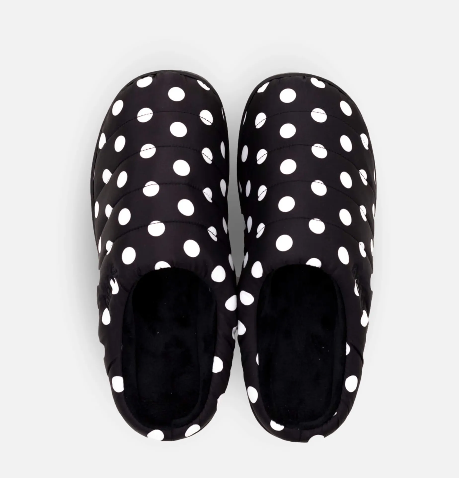 Women SUBU TOKYO F-Line Slippers Blackdots