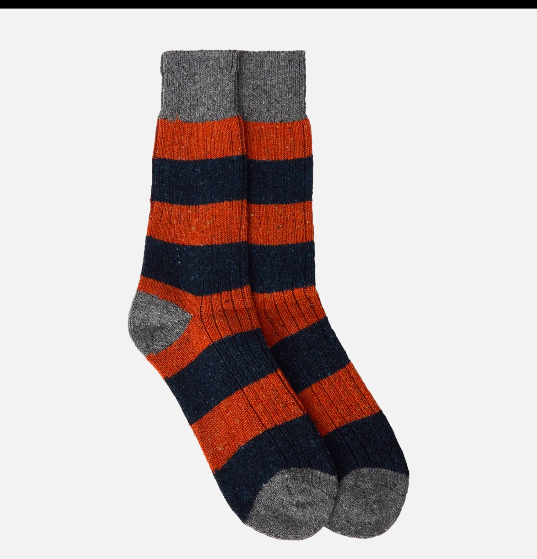 BARBOUR Houghton Socks Navy Ginger