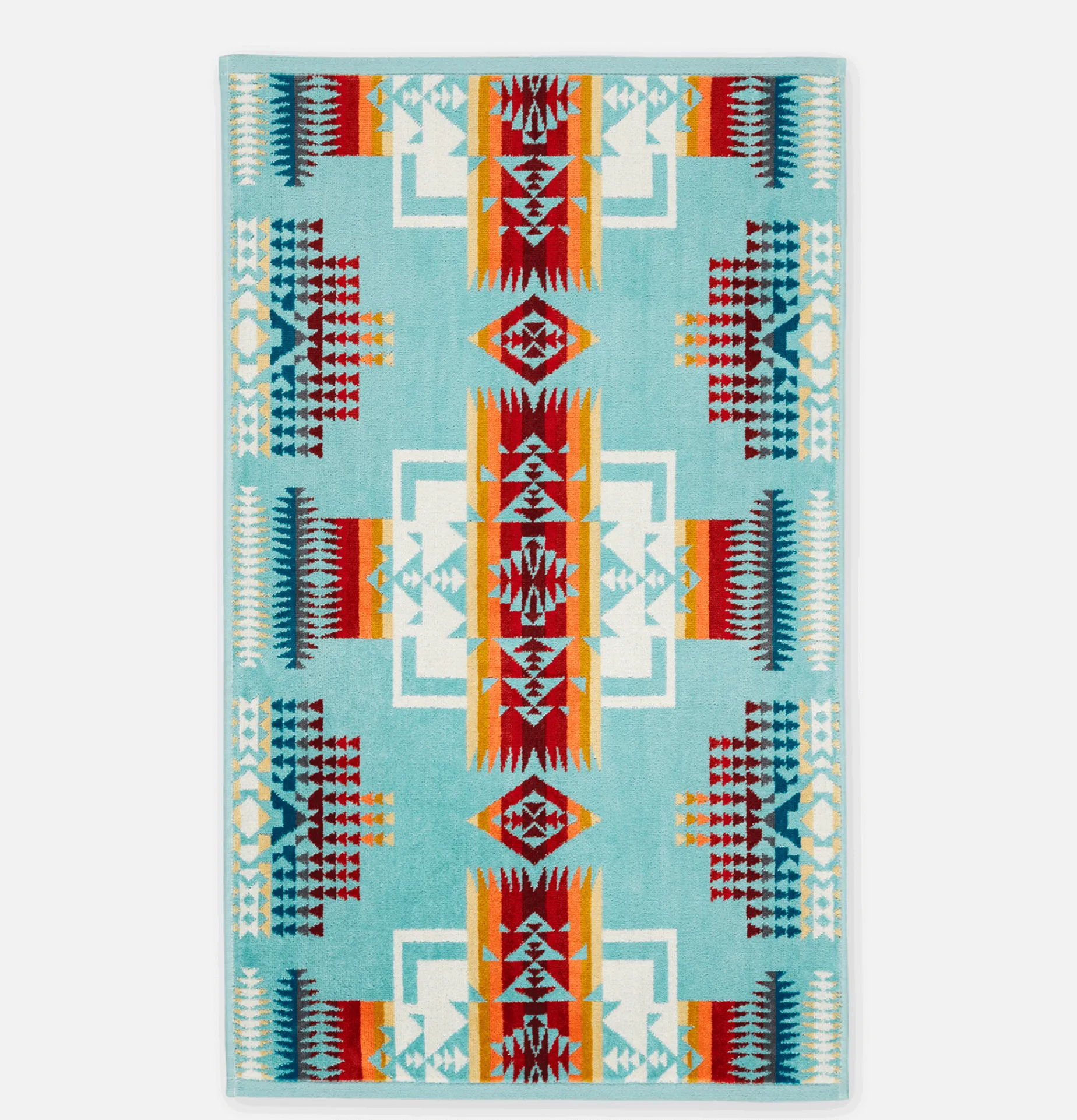 PENDLETON Jacquard Hand Towel Chief Joseph Aqua