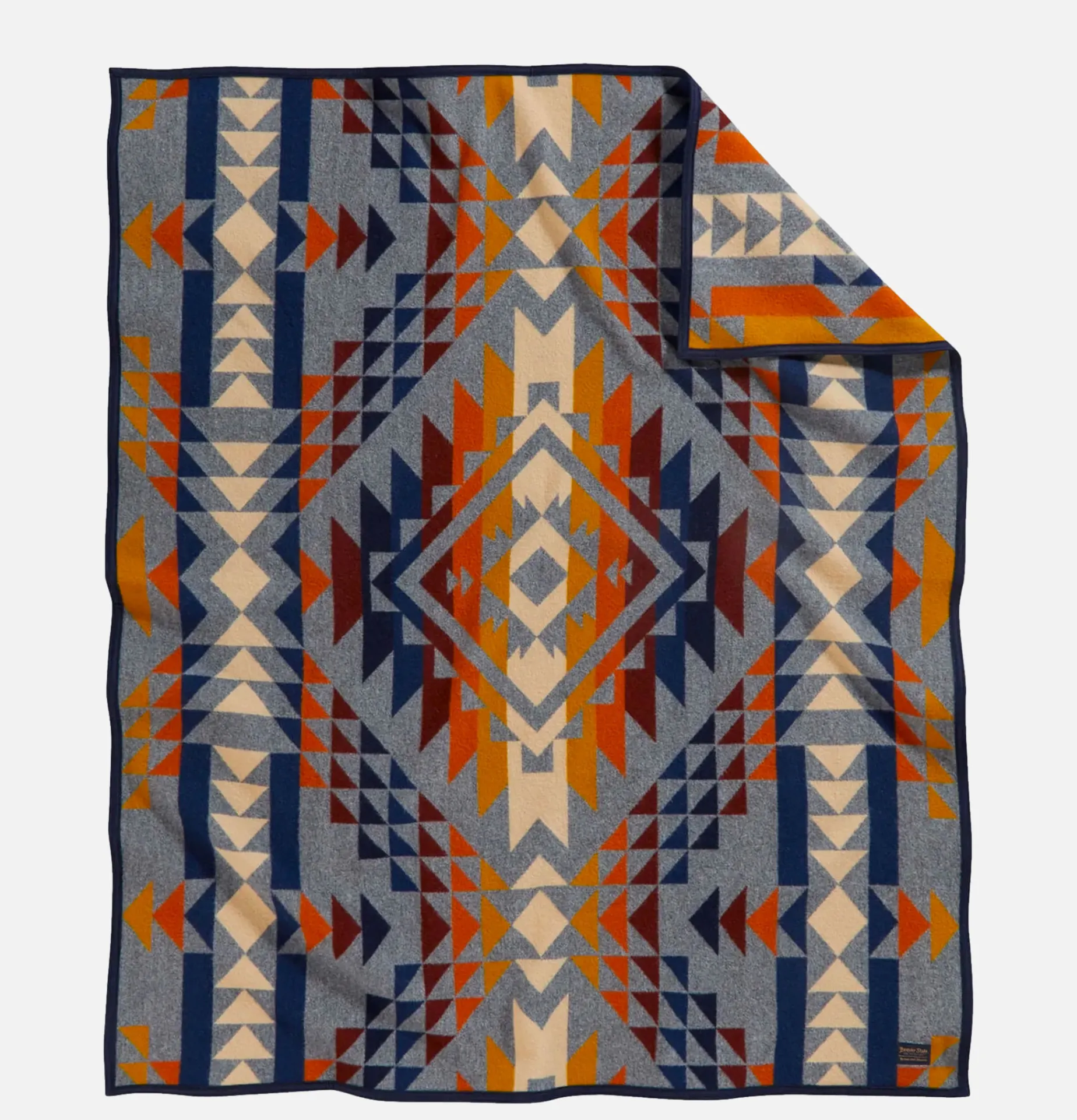 PENDLETON Jacquard Napped Throw Grey