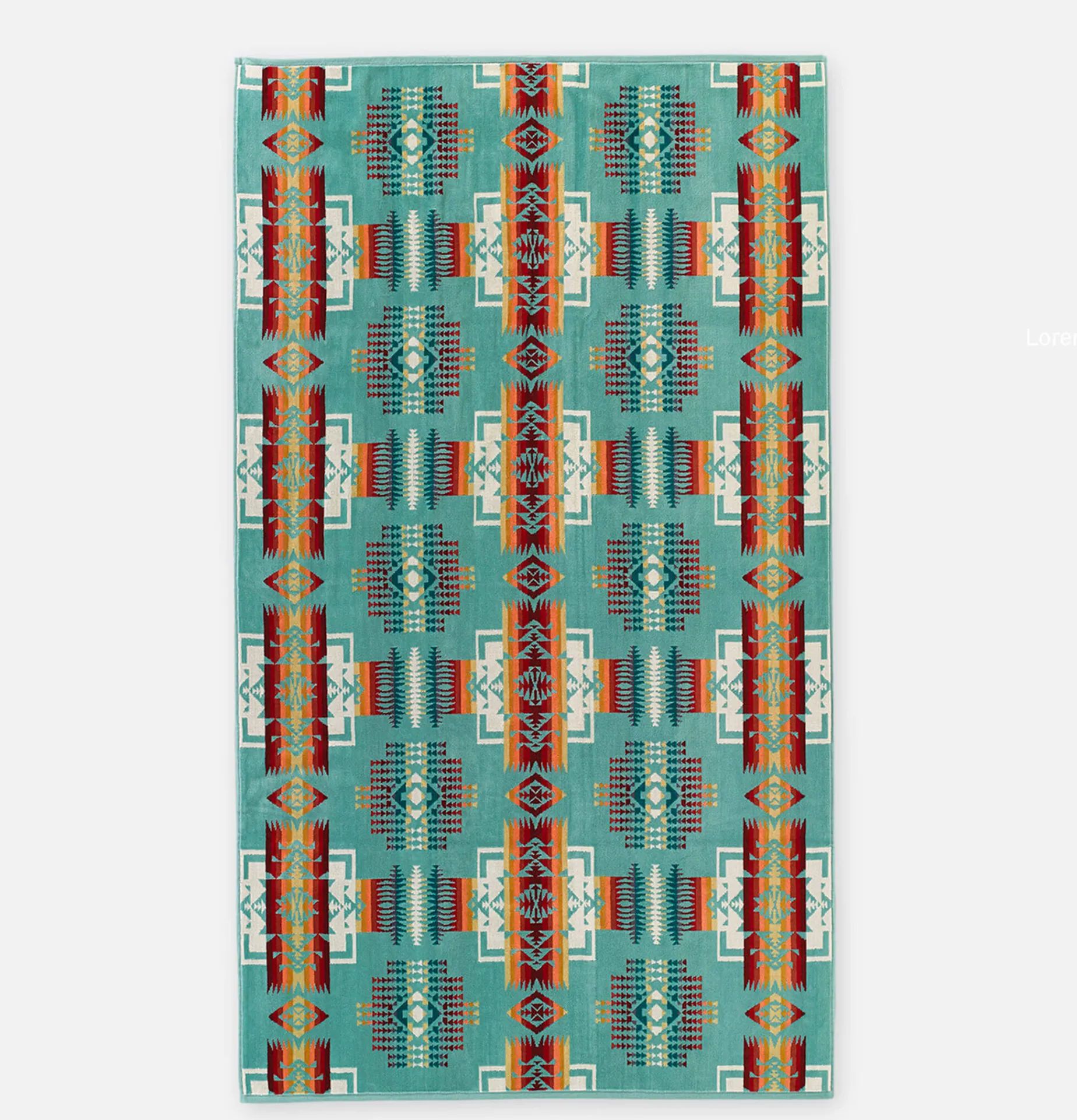 PENDLETON Jacquard Spa Towel Chief Joseph Aqua